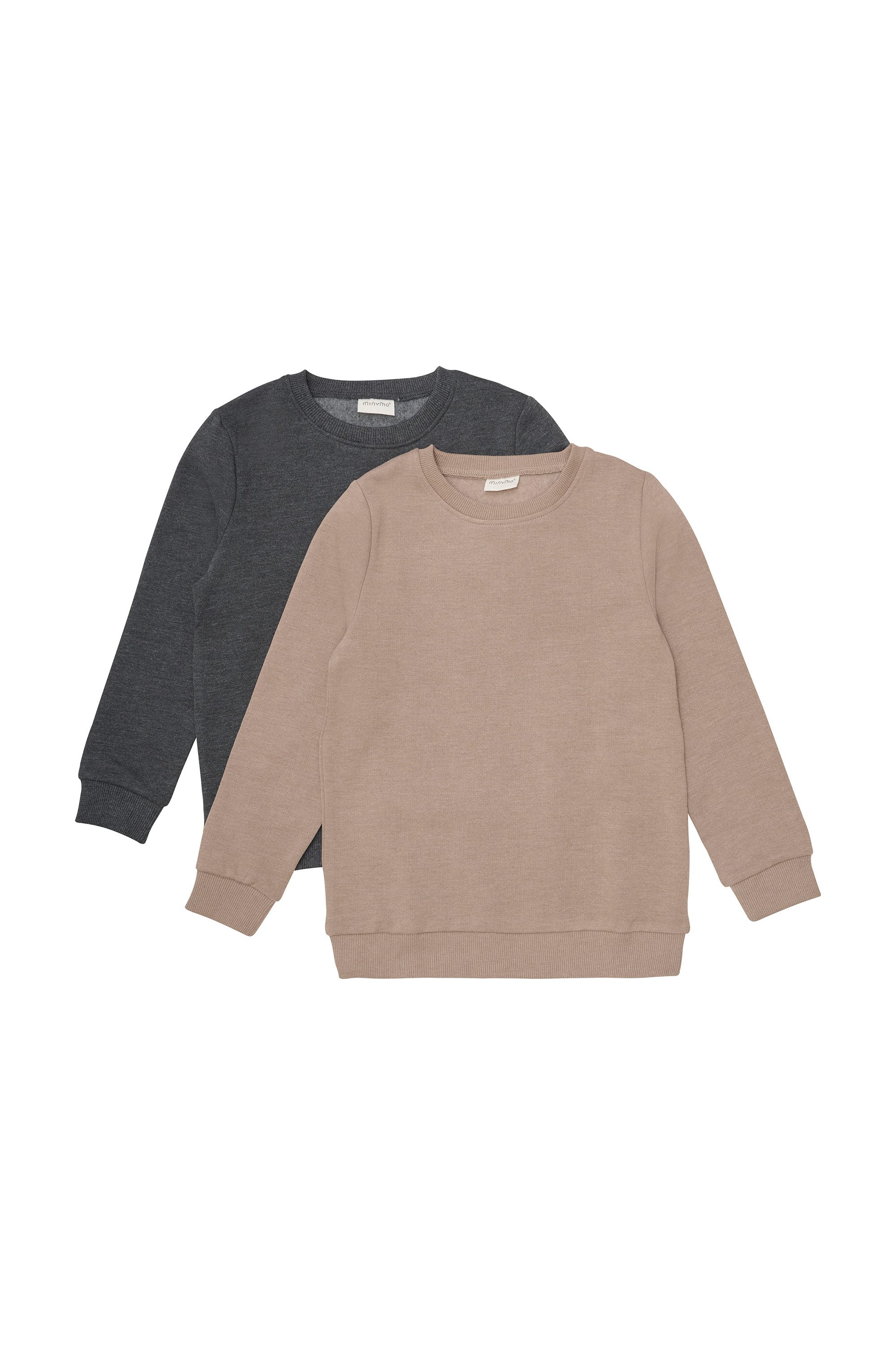 Minymo Rundhalspullover MISweatshirt (2er-Pack) Klassisches Sweatshirt