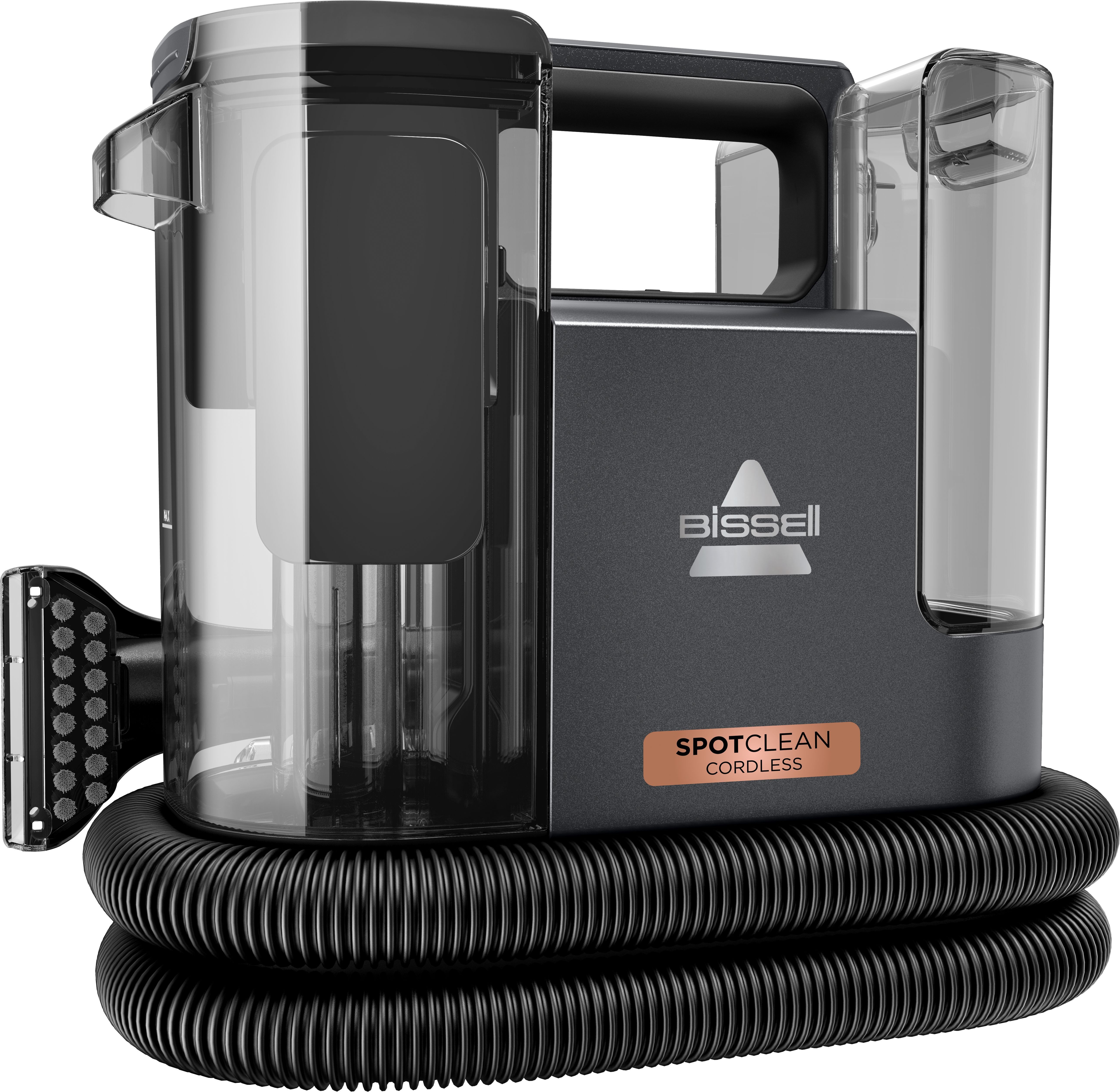 Bissell Wasch-Sauger 3681N SpotClean Cordless, leicht, klein, kabellos, Dual-Tank, 65 W, beutellos, 12kPa, reinigt Flecken auf Teppich, Polster, Autositz & Gartenmöbel