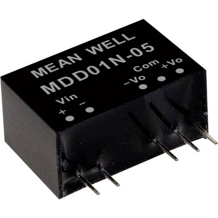 MeanWell Spannungswandler Mean Well MDD01L-05 DC/DC-Wandlermodul 100 mA 1 W Anzahl Ausgänge: 2 (MDD01L-05)