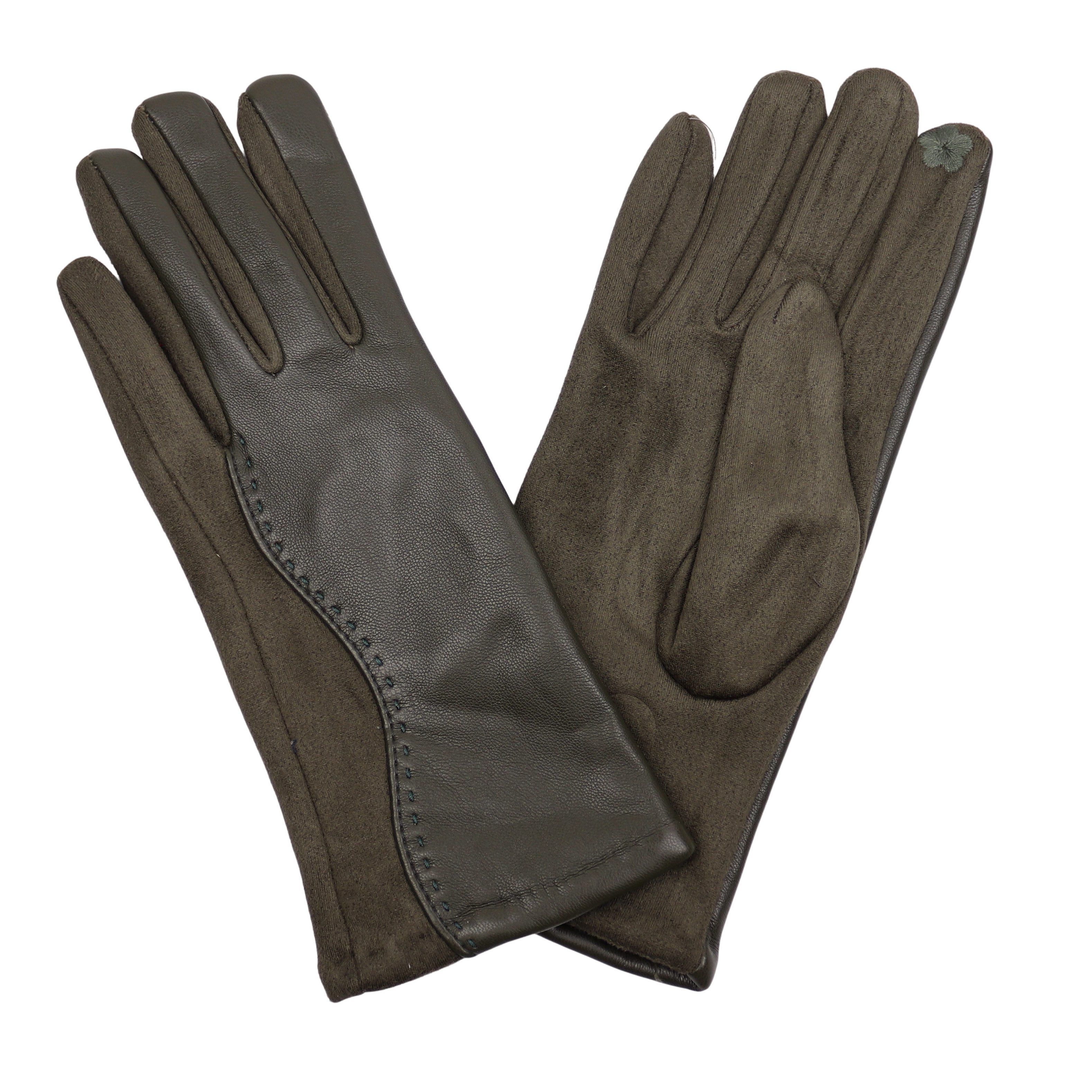 Lederhandschuhe Damen Touchscreen Handschuhe gefüttert Warm ONESIZE