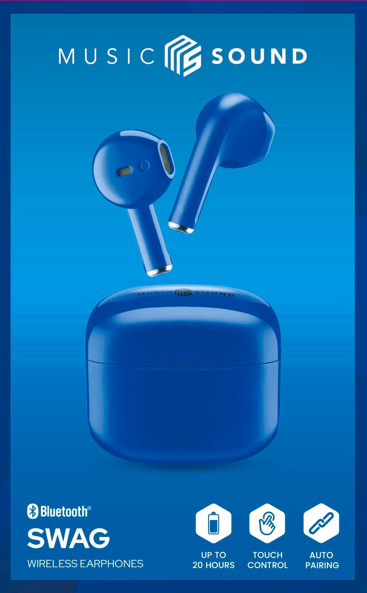 In-Ear-Kopfhörer Kopfhörer BT Cellularline MS SWAG wireless Blau