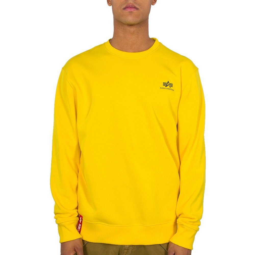 empire Basic Small yellow Industries Alpha Industries Logo Sweatshirt Alpha Sweatshirt Herren