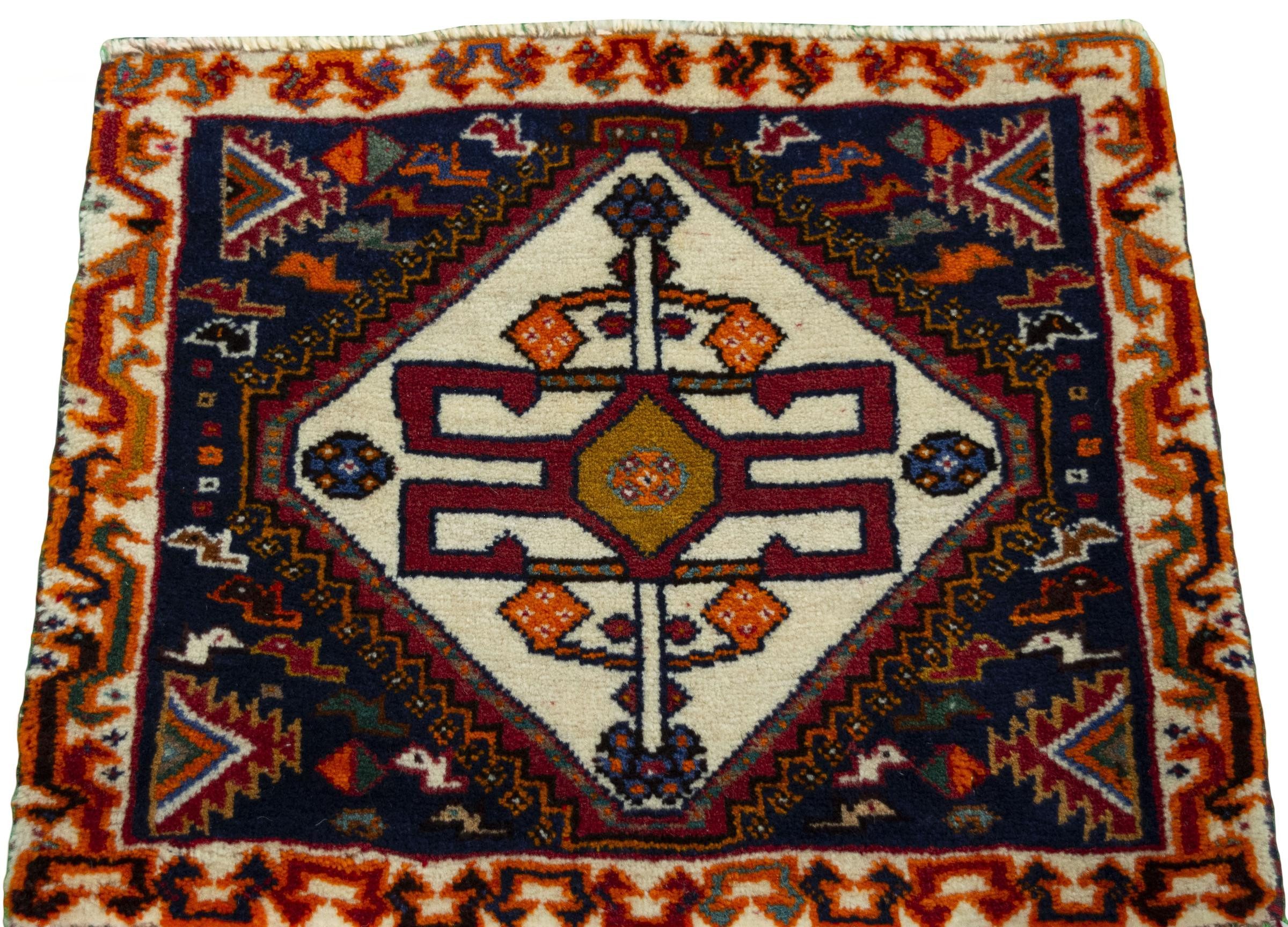 Nain Trading Orientteppich Shiraz 52x45 Handgeknüpfter Orientteppich / Perserteppich, rechteckig, Höhe: 10 mm