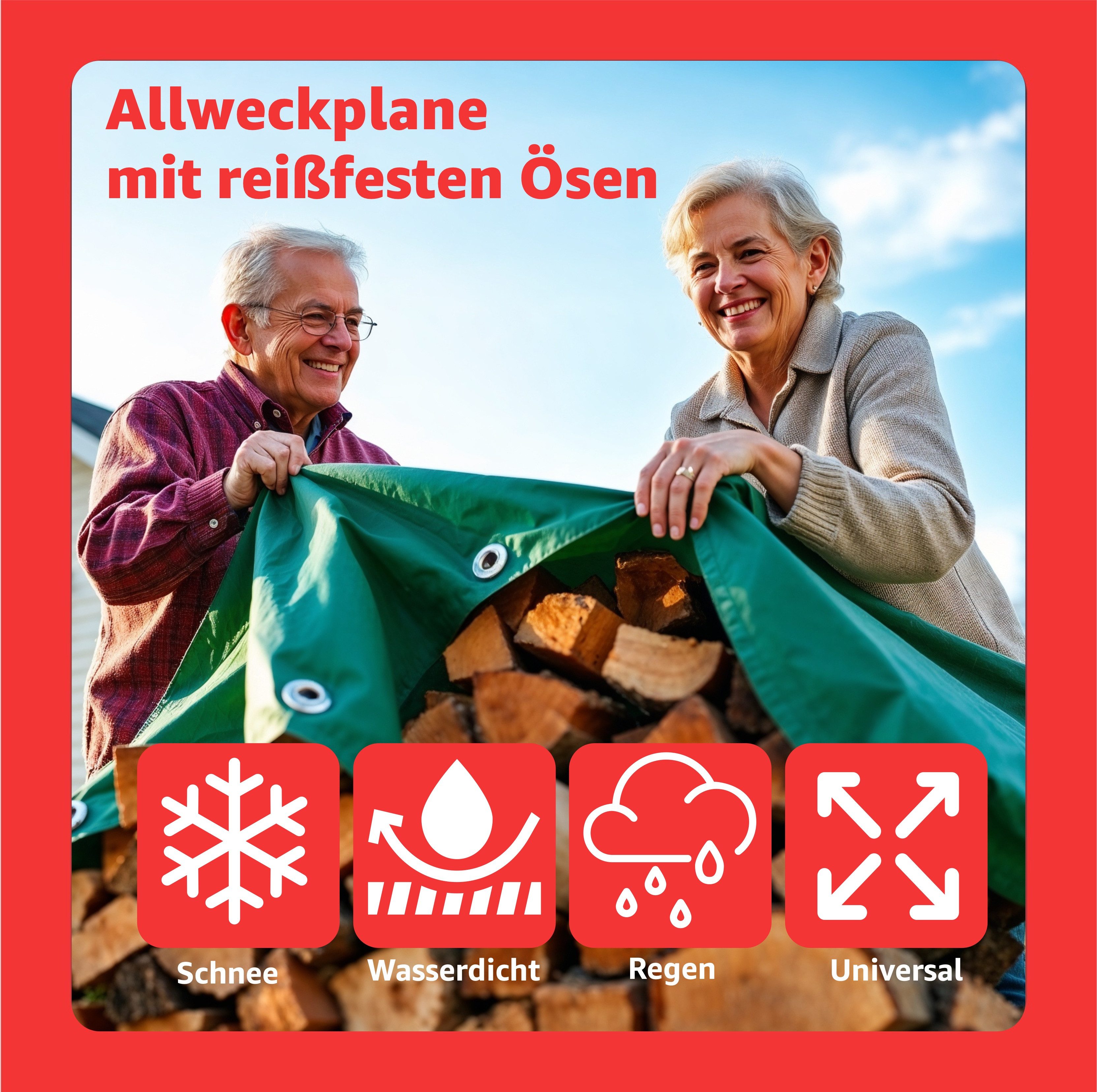 toolmate® Schutzplane Abdeckplane 200 g/m² grün - Plane mit Ösen wasserdich günstig online kaufen