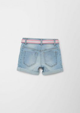 s.Oliver Jeansshorts Jeans-Shorts / Regular Fit / Mid Rise / Straight Leg Stickerei, Waschung