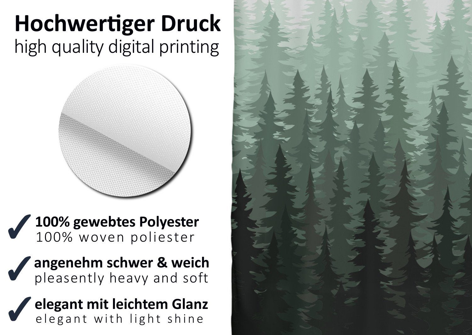 Arteneur Duschvorhang Breite 120 cm, Anti-Schimmel Beschichtet, Beschwerter günstig online kaufen
