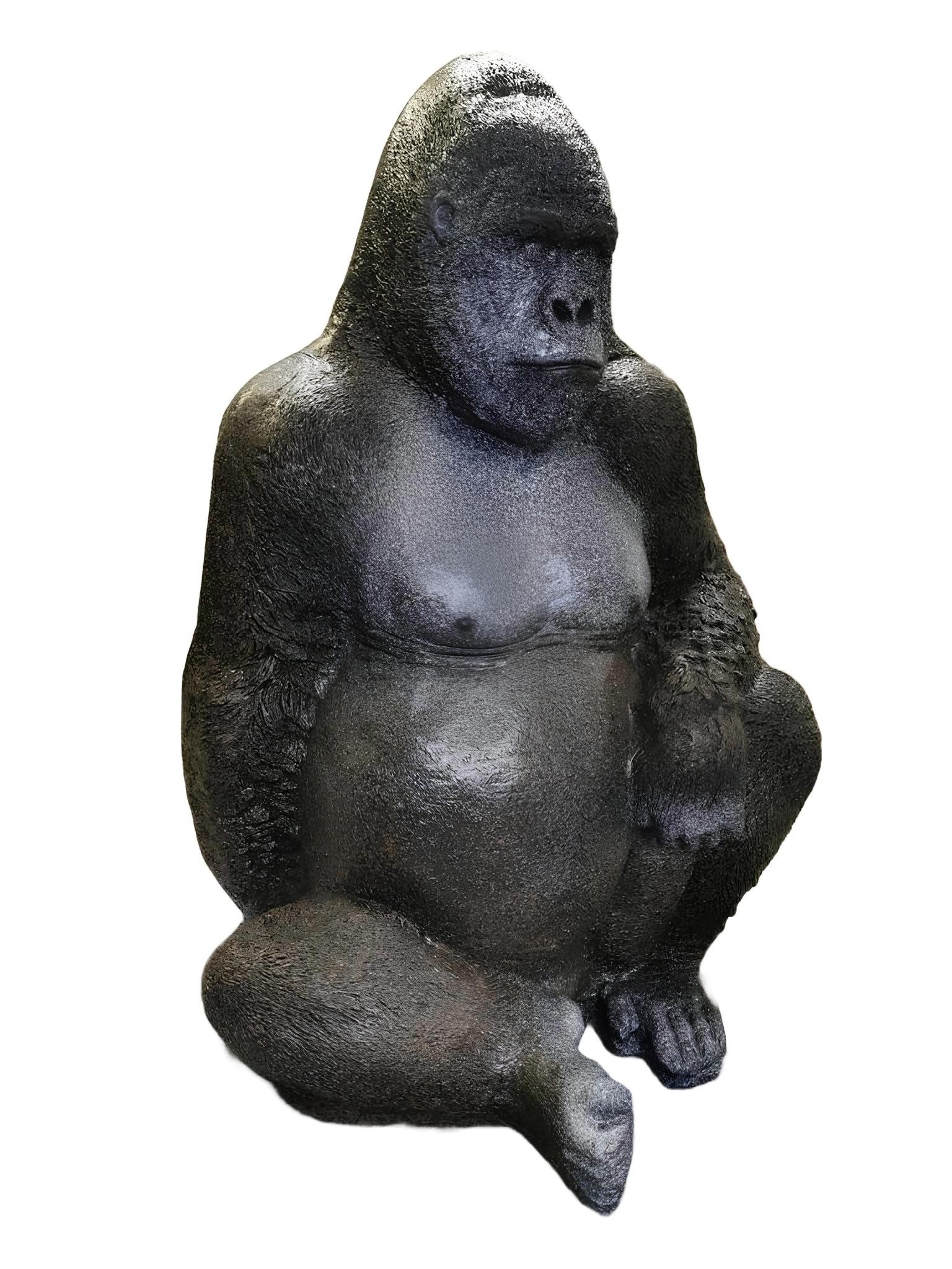 Dekofigur Moderne Designer Figur Statue von einem Gorilla für die Garten