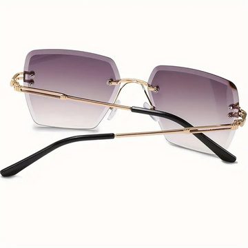 RefinedFlare Sonnenbrille Damen-Sonnenbrille, groß, randlos, quadratisch, mit Farbverlauf (1-St)