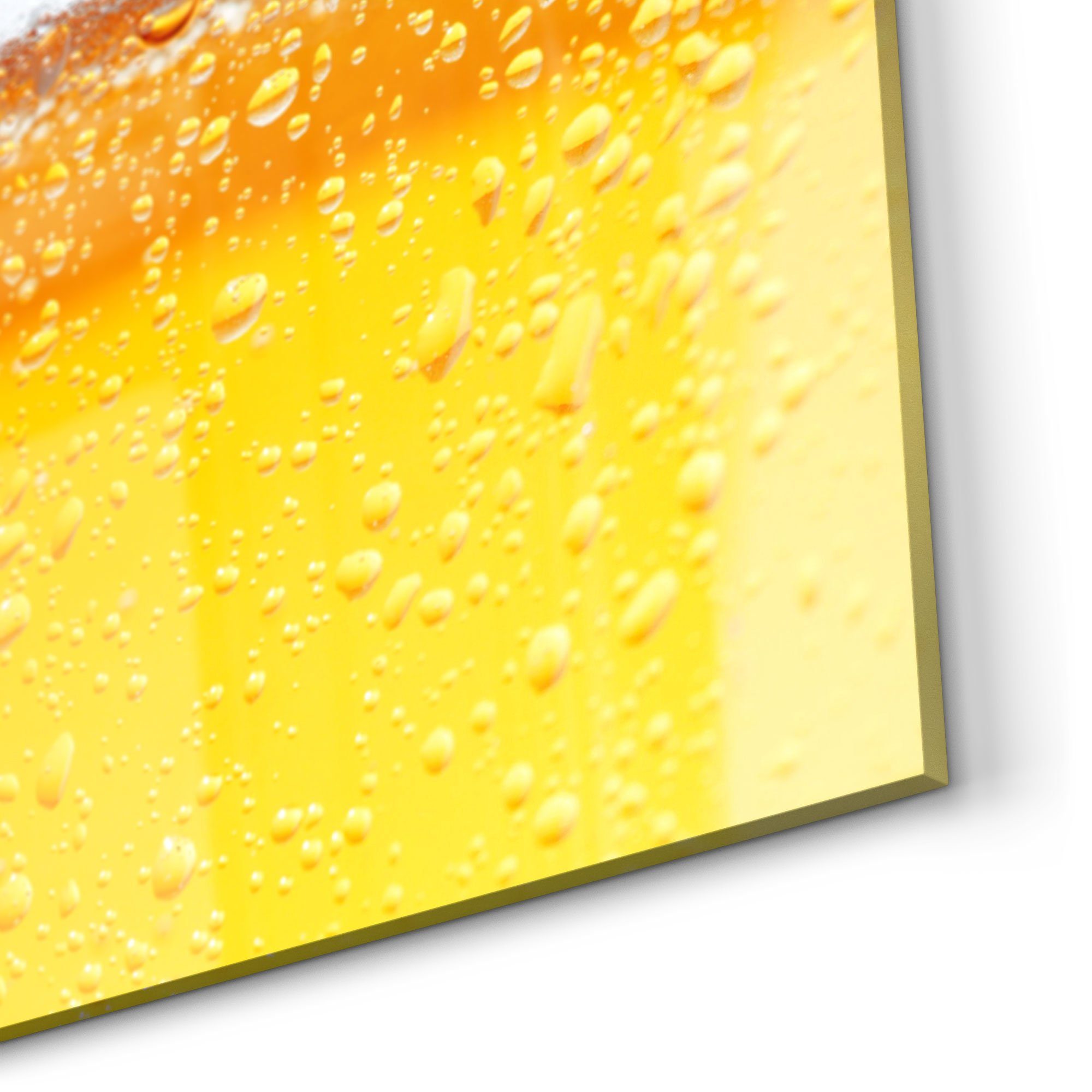 'Bier Spritzschutz DEQORI Schaumkrone', Badrückwand mit Herdblende Küchenrückwand Glas