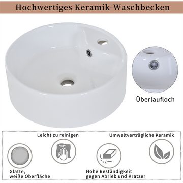 Sweiko Waschtisch hängend 50cm,Waschtisch 2-tlg,Eck Gäste WC Waschplatz