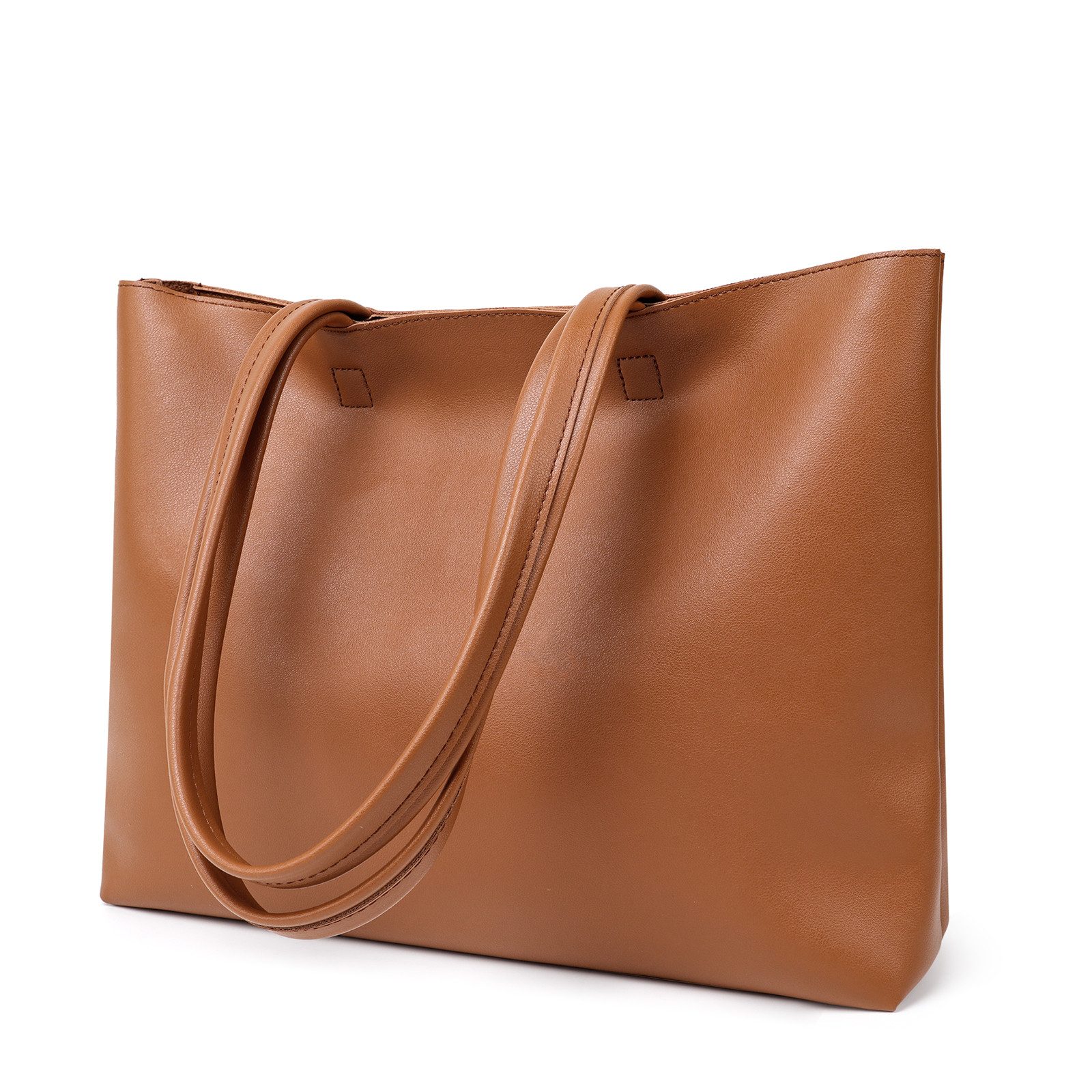 TAN.TOMI Shopper Damen Henkeltaschen, Einfache Handtaschen PVC Tote Shopper Bag, Handtasche für Arbeit, Schule, Einkauf mit Innentasche