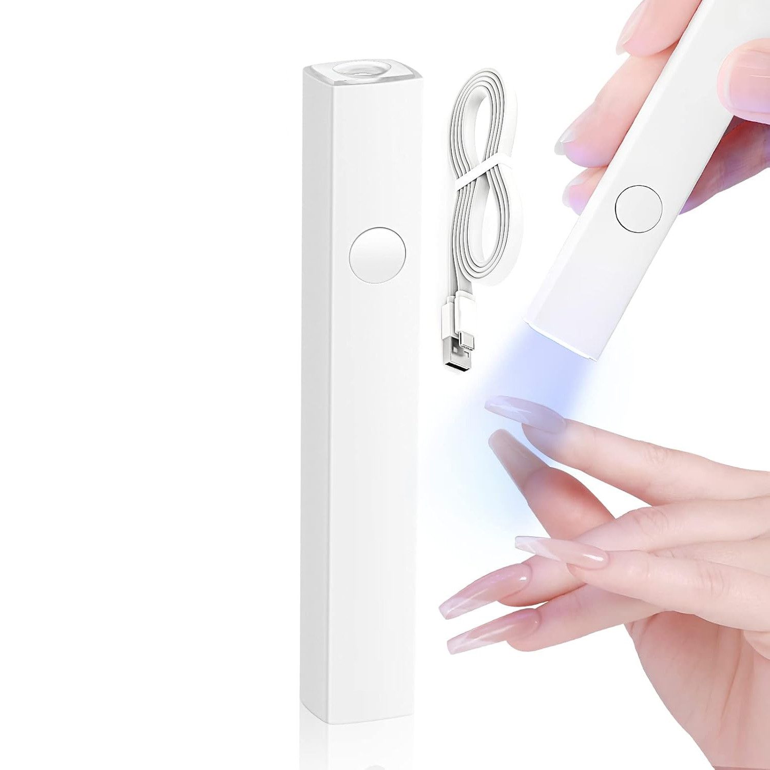 TUWENA UVC-Leuchtmittel UV Lampe Gelnägel Nägel Wiederaufladbar Klein Nagellack Trockengerät, UV Lampe Gelnägel Nägel Wiederaufladbar Klein Nagellack Trockengerät