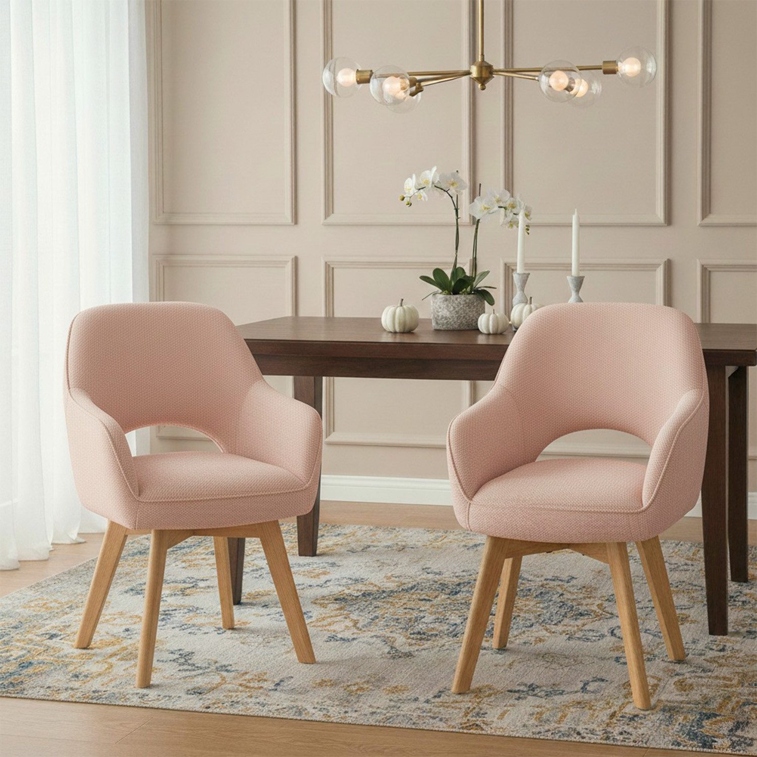 DUBI Möbel Polsterstuhl Mika-Lena 2er-Set, Federkern, günstig online kaufen