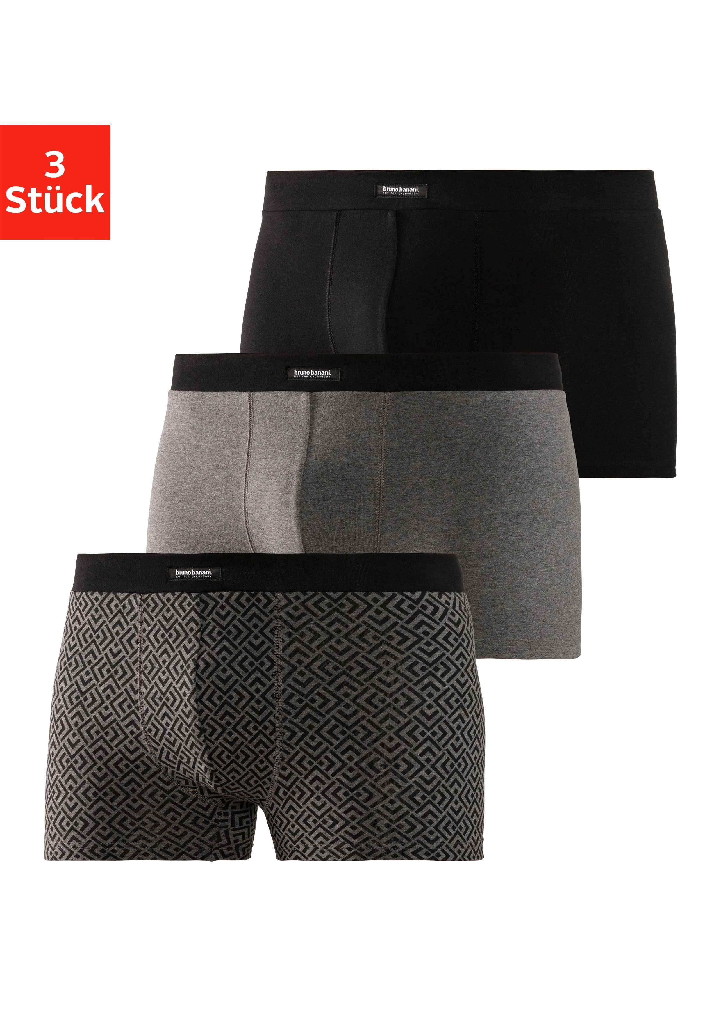 Bruno Banani Boxer (Packung, Druck 1x mit 3-St) modischem