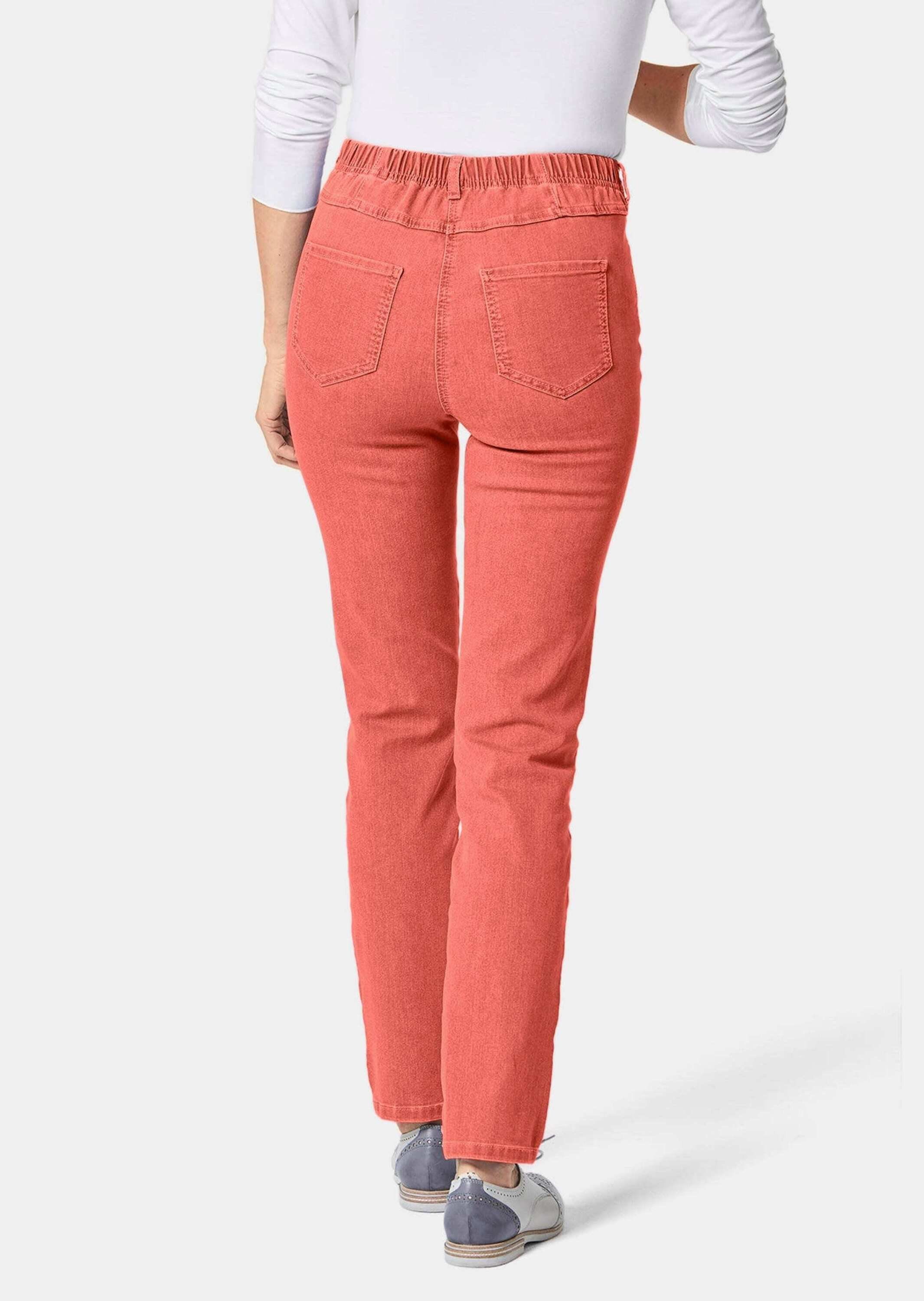 GOLDNER Bequeme Jeans Kurzgröße: Bequeme 5-Pocket-Jeans mit langem Bein, schmaler Sitz