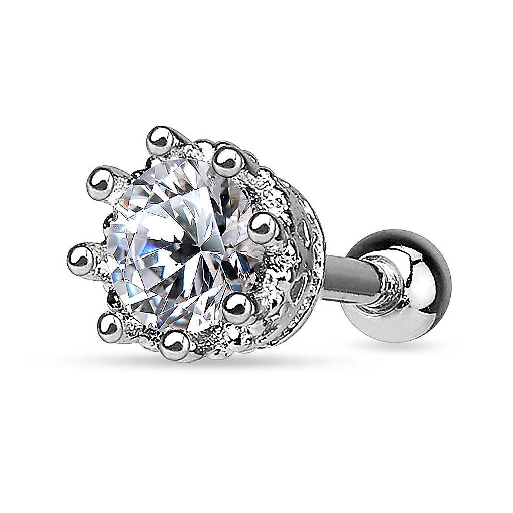 Taffstyle Piercing-Set Vintage Helix Piercing Stecker Krone mit Kristall Ch günstig online kaufen