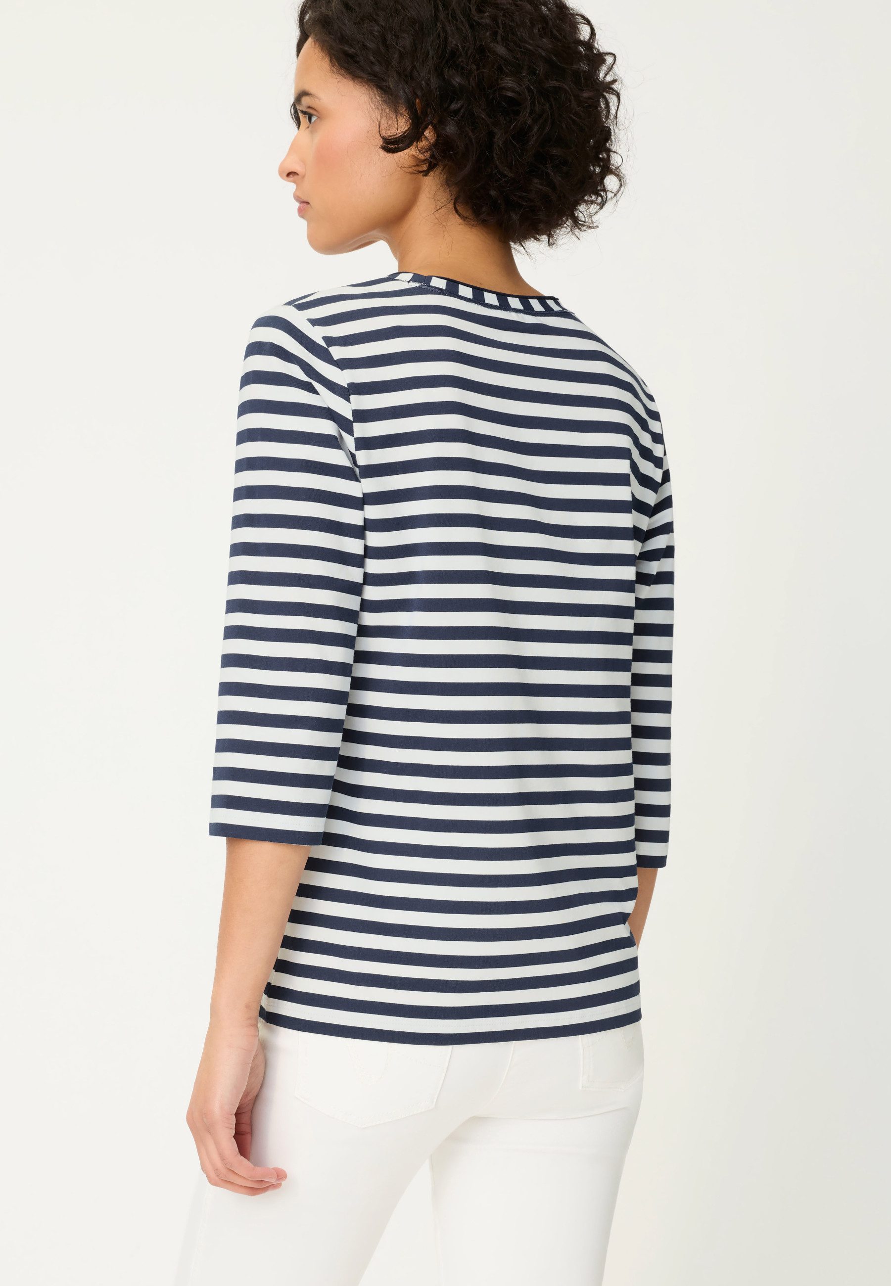 Olsen T-Shirt mit dekorativem Streifen-Print – Bild 2 von 5