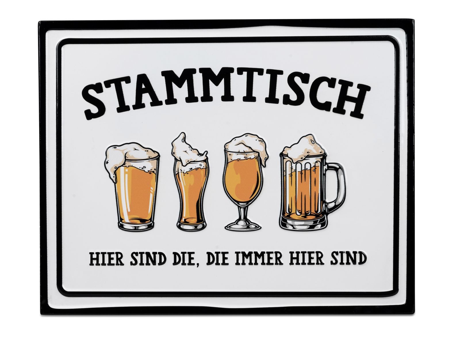 formano Dekofigur Blechschild Stammtisch 35x28cm Lustiger SpruchTreffpunkt