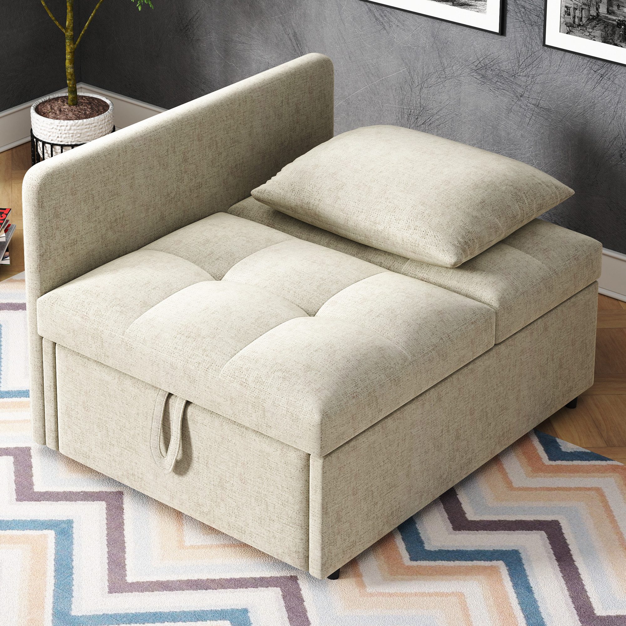 Merax Schlafsofa, Verstellbares Multifunktionsbett Daybett Sofa Tagesbett 1 günstig online kaufen