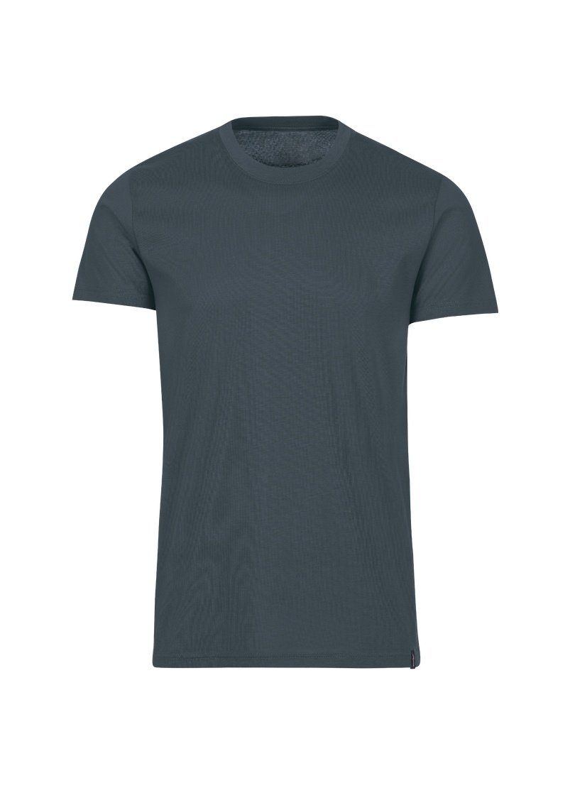 Baumwolle DELUXE T-Shirt Trigema TRIGEMA anthrazit Slim T-Shirt aus Fit