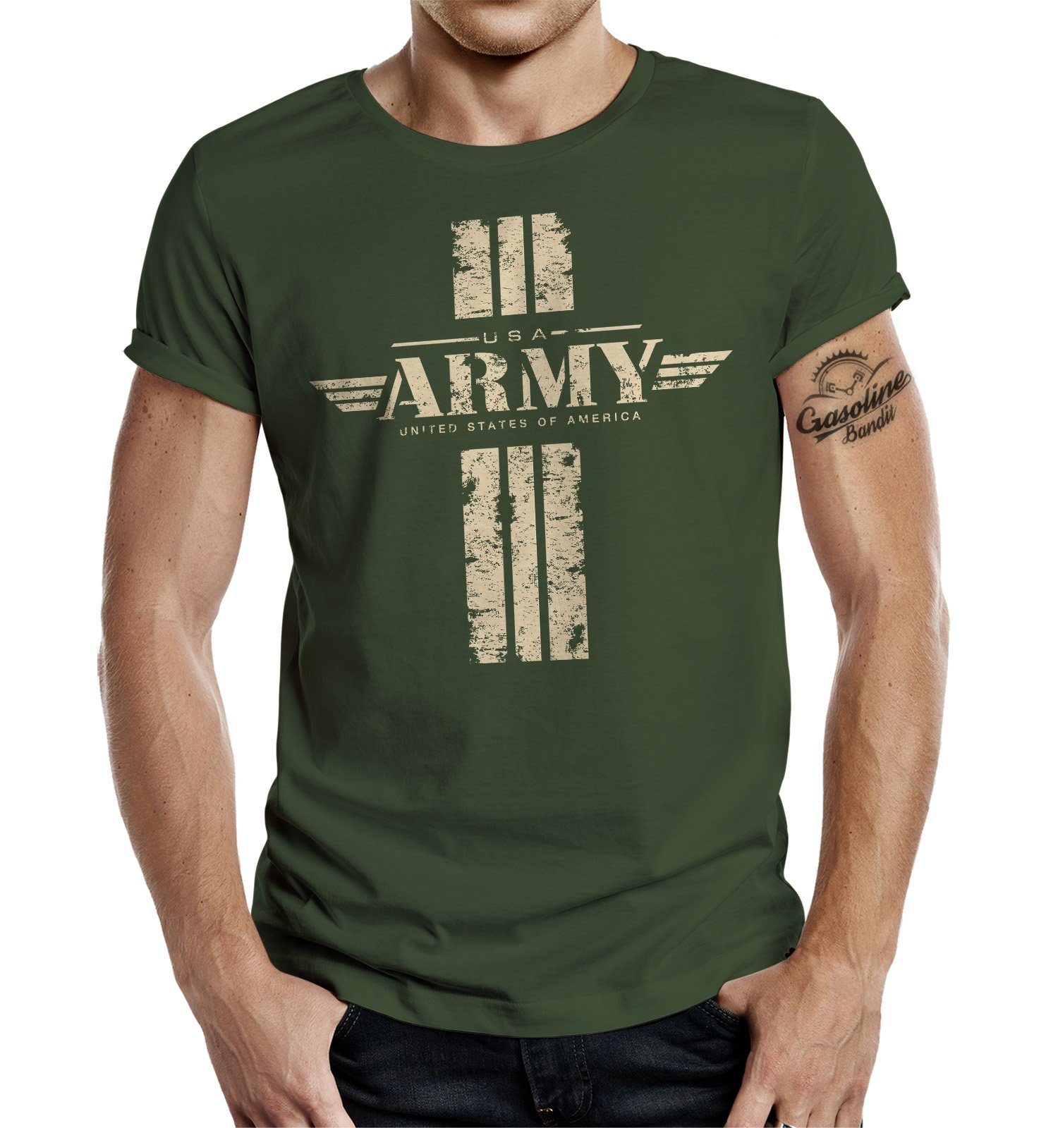 GASOLINE BANDIT® T-Shirt für USA und Army Fans: US Army United States