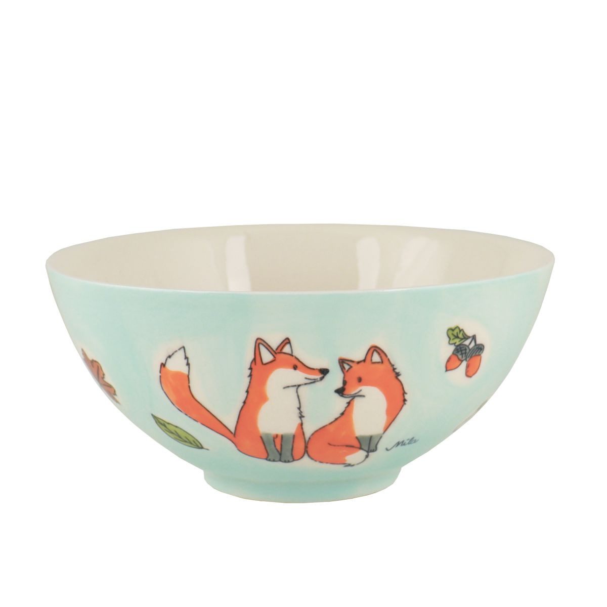 Mila Müslischale Mila Keramik-Schale Fox in Love, ca. 600ml, Keramik, (Stück)