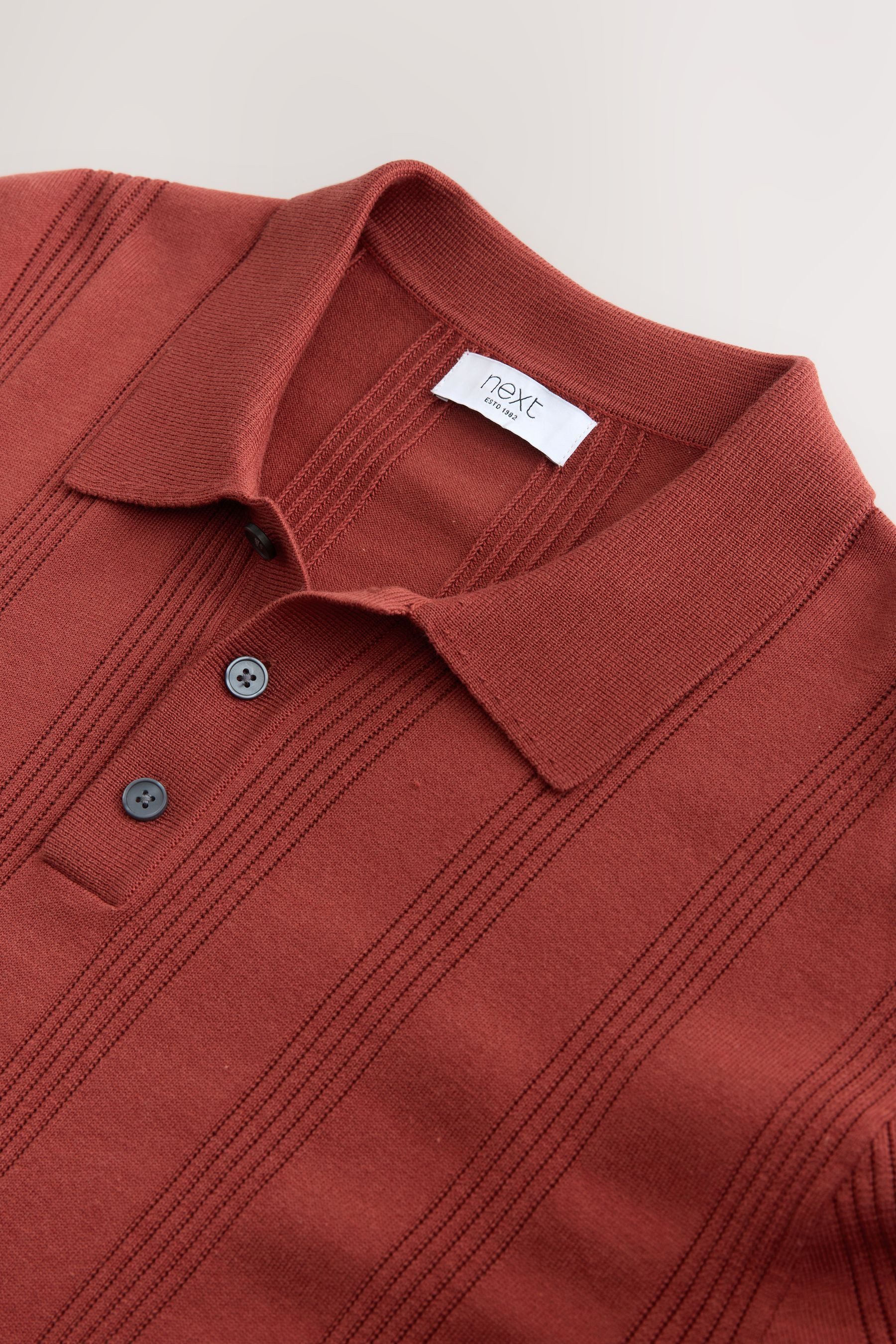 Next Poloshirt Regular Fit Poloshirt aus Strick, Pointelle (1-tlg)