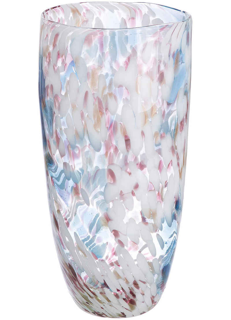 Casablanca by Gilde Tischvase Vase Touche, Höhe ca. 36 cm (1 St), aus durchgefärbtem Glas, wasserdicht
