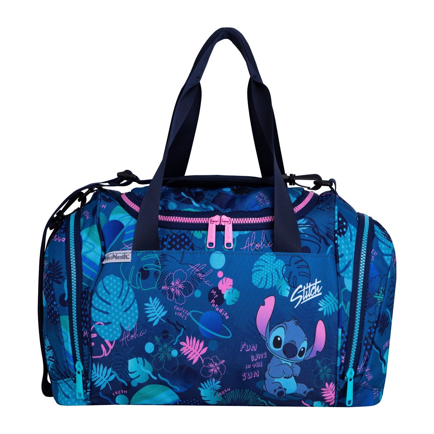 McNeill Schulranzen Sporttasche DISNEY STITCH (5-teilig), Sportbeutel, Kindertasche, Freizeittasche