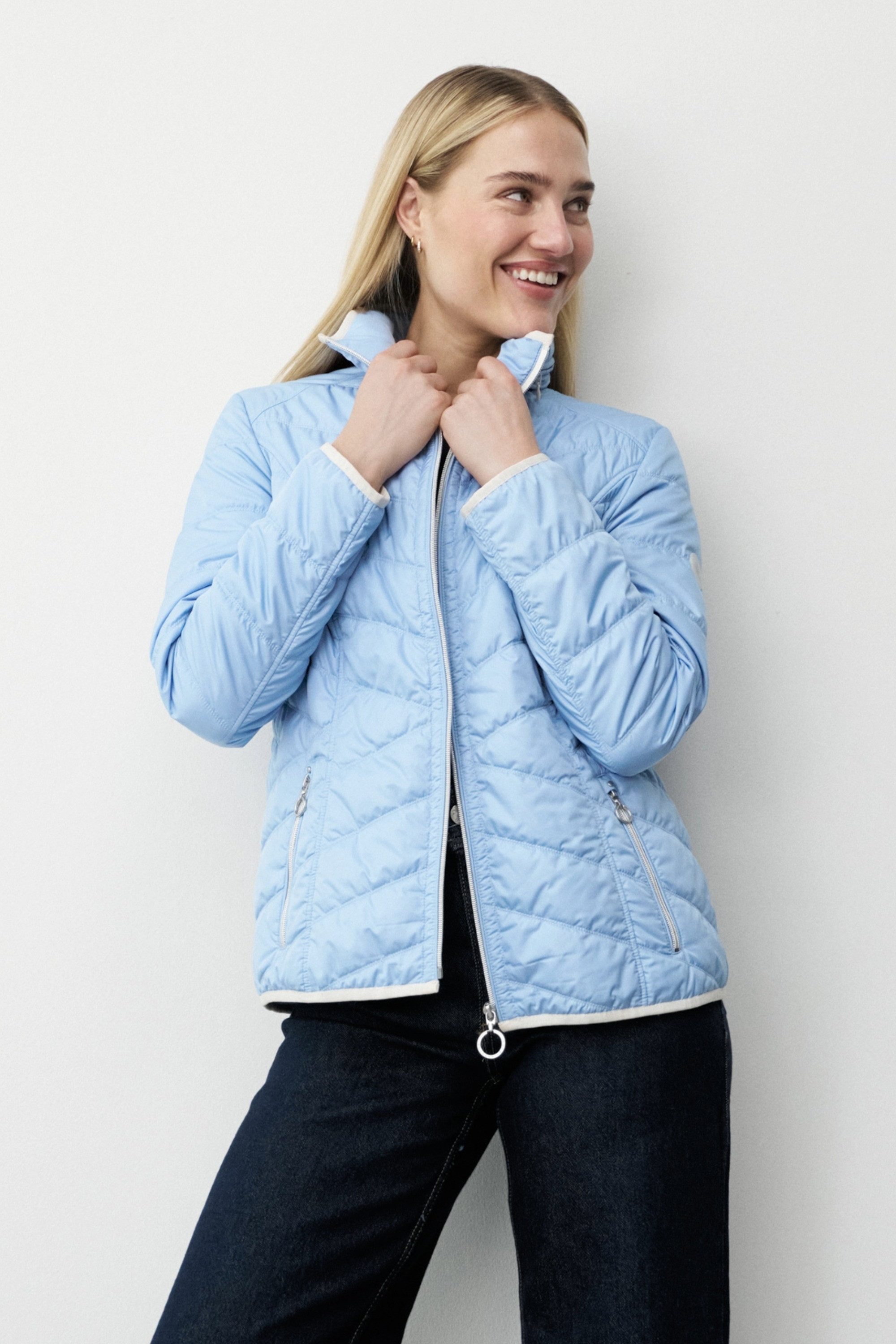 Barbara Lebek Steppjacke Damenjacke oder Frühlingsjacke in Hellblau