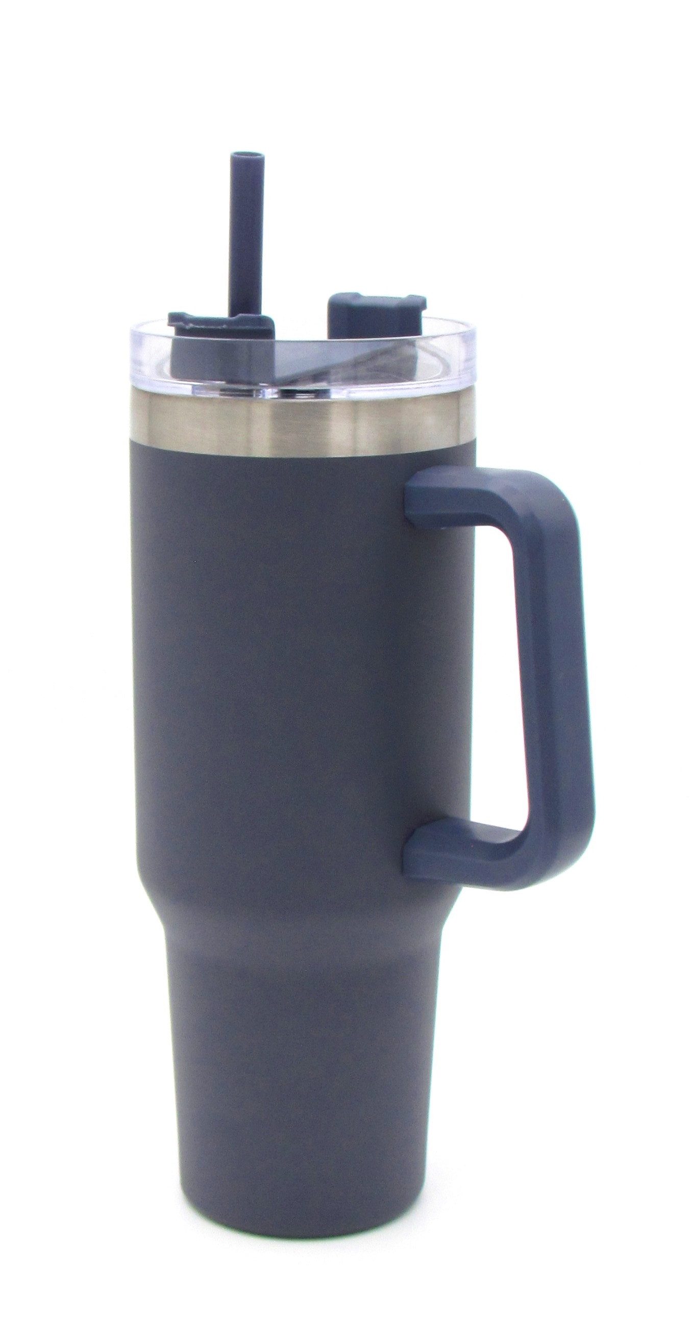 Michelino Thermoflasche To Go Doppelwandiger Thermobecher, für kalt und heiß inkl. Strohhalm Volumen ca. 1200ml
