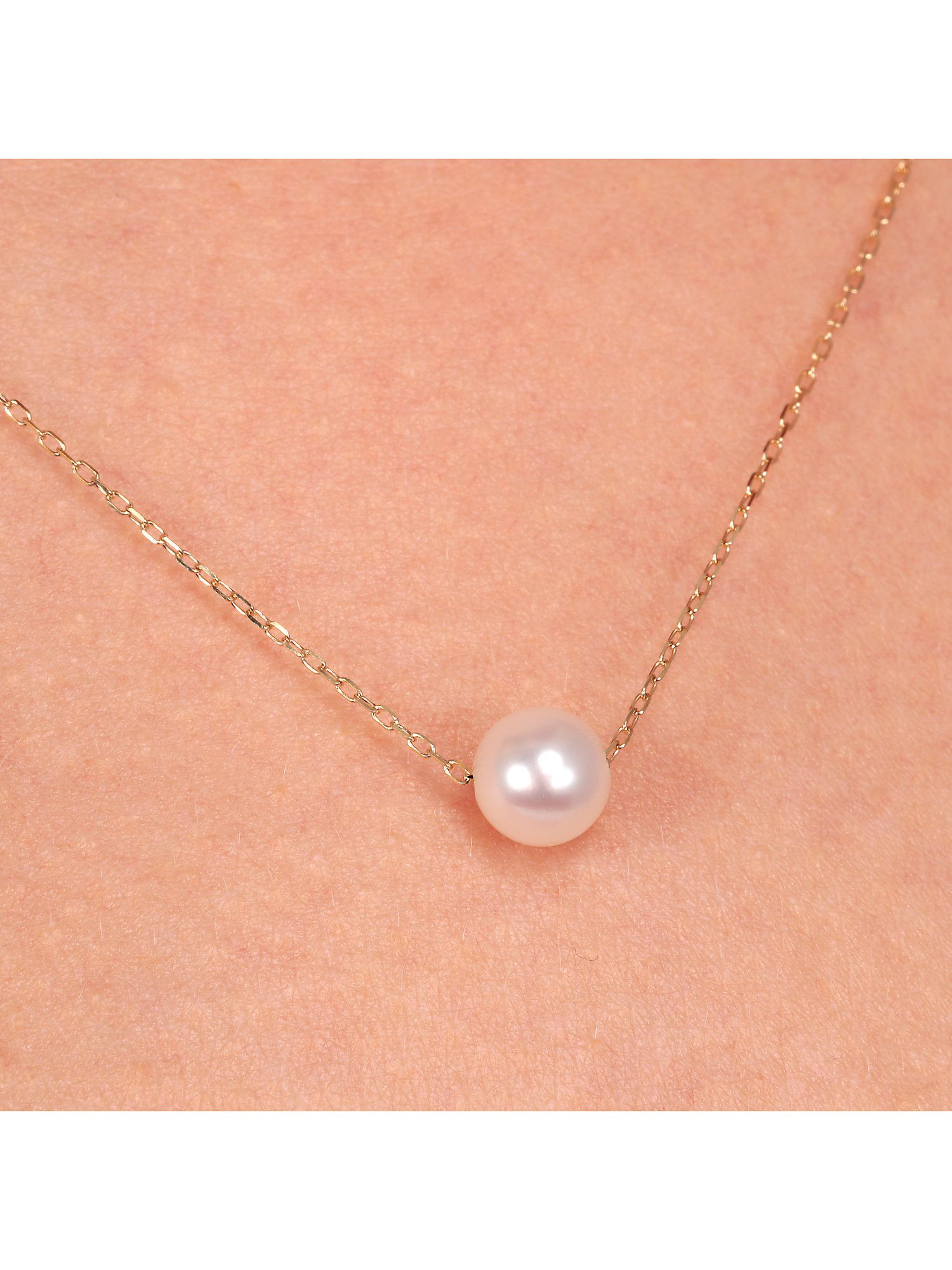 CHRIST Goldkette CHRIST Damen-Kette 585er Weißgold Süßwasserperle