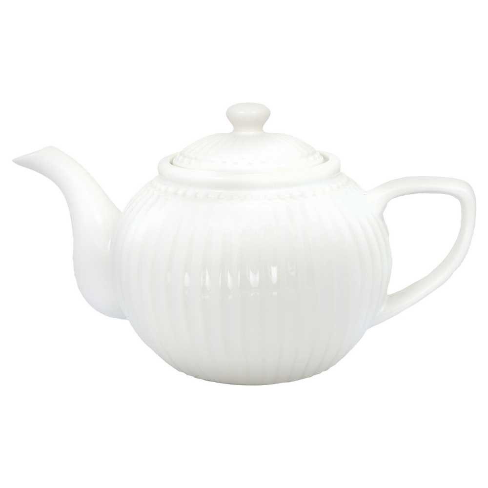 Greengate Teekanne Greengate XL Teekanne ALICE Weiß 1,5 Liter