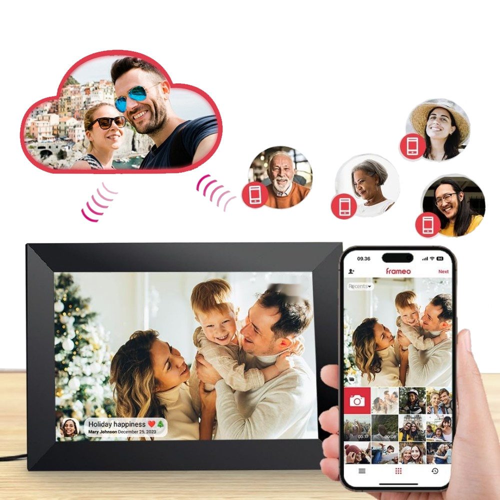 PRIISF LED-Bilderrahmen WLAN Digitaler Bilderrahmen 10,1 günstig online kaufen