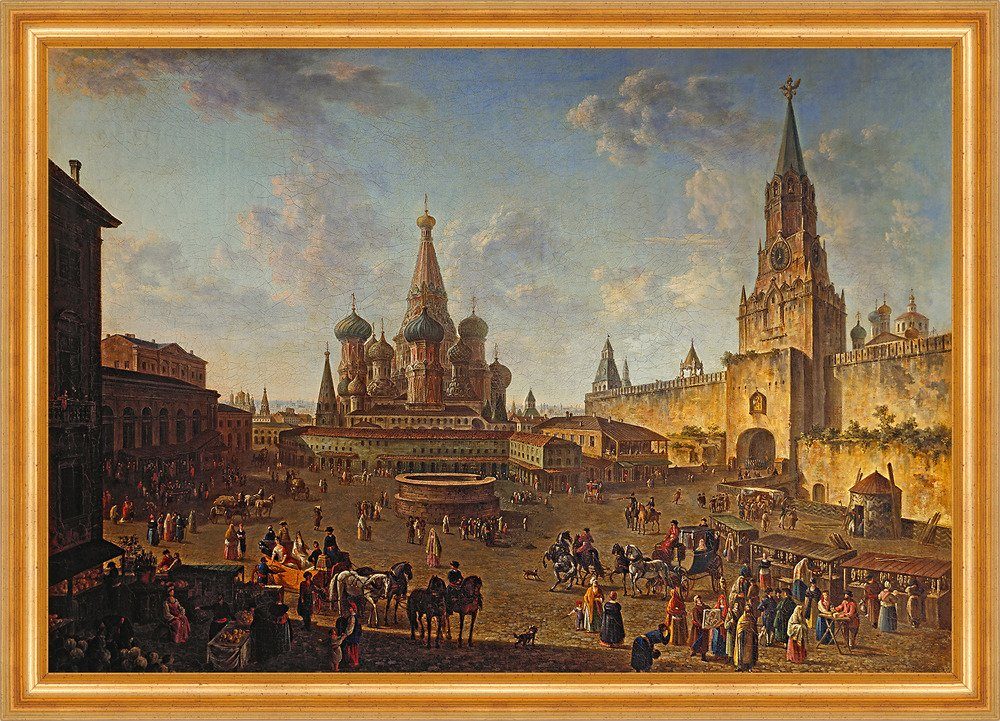 Kunstdruck Red Square in Moscow Jakowlewitsch Alexejew Russland Türme B