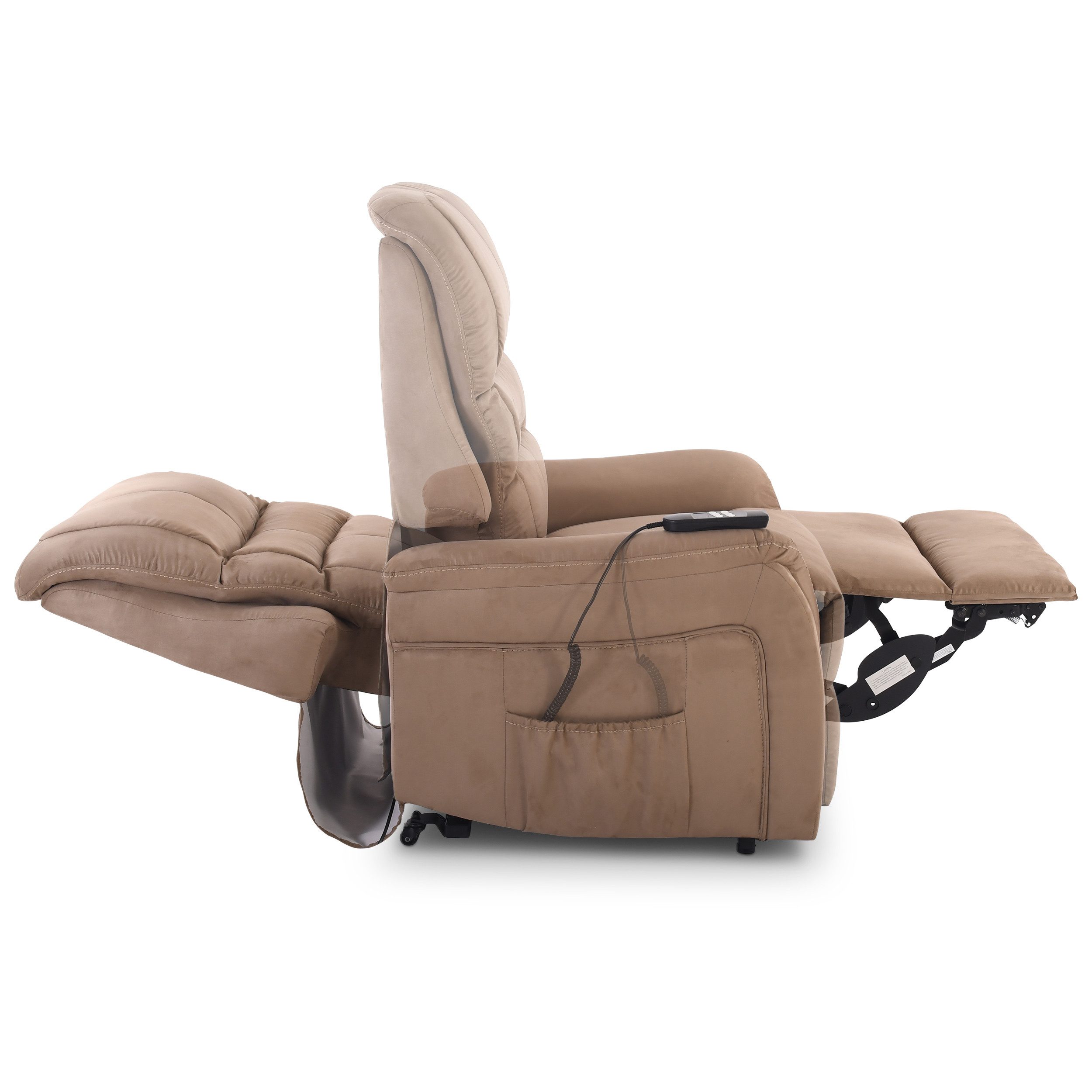 Raburg TV-Sessel Fernsehsessel mit Aufstehhilfe, 120 kg, Relax- & Liegefunktion, Jan, Relaxsessel, elektrisch mit Fernbedienung, 2× Motoren