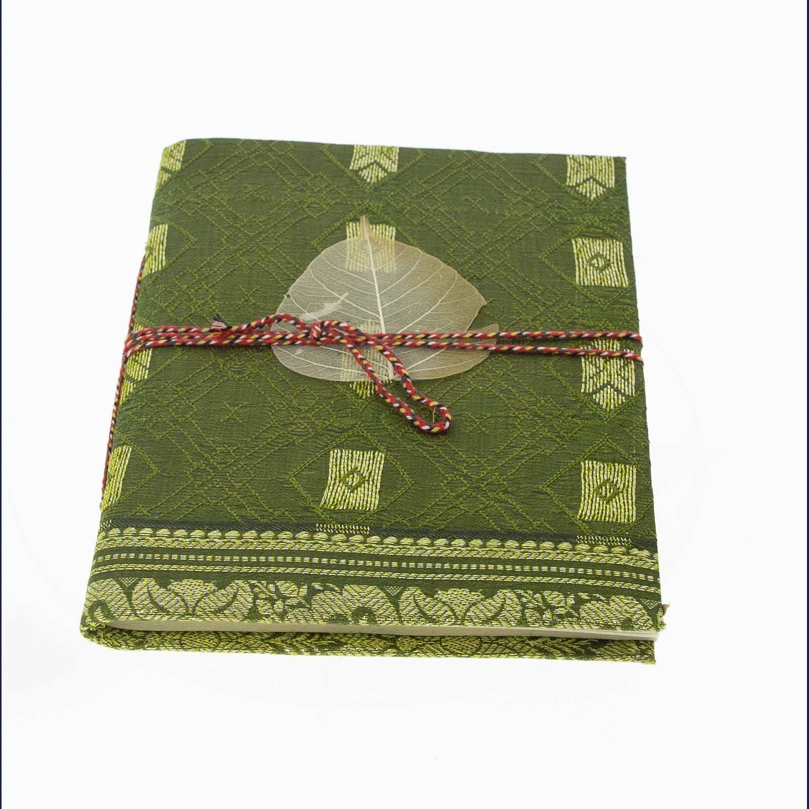 KUNST UND MAGIE Tagebuch Mini Tagebuch Poesiealbum Sari Baumwollpapier Notizbuch Indien8x12cm