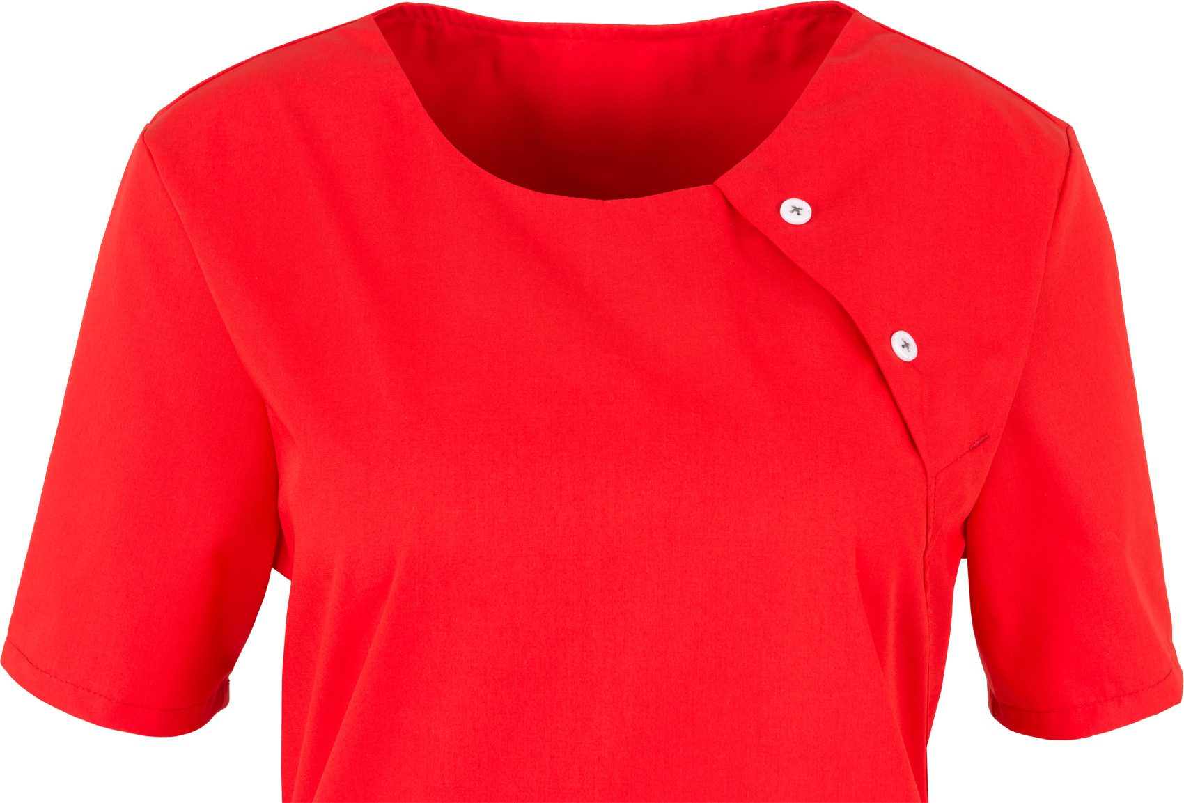 BEB Schlupfbluse beb MEDIZIN/PFLEGE Damen KASACK Kurzarm Rundhals Modern-Fit Rot