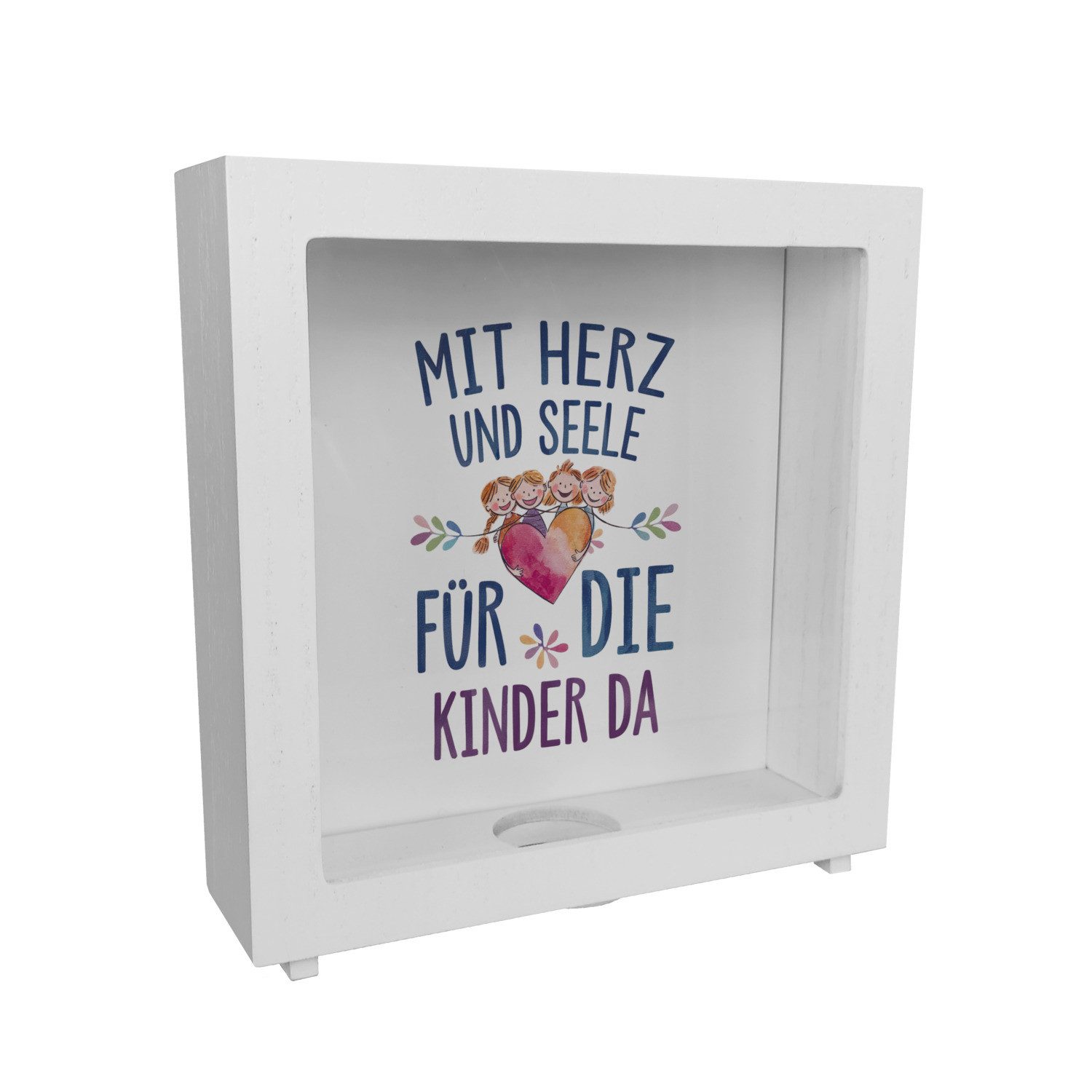 Spardose Mit Herz für Kinder da Rahmen Spardose aus Holz Herz Umarmt Kinder