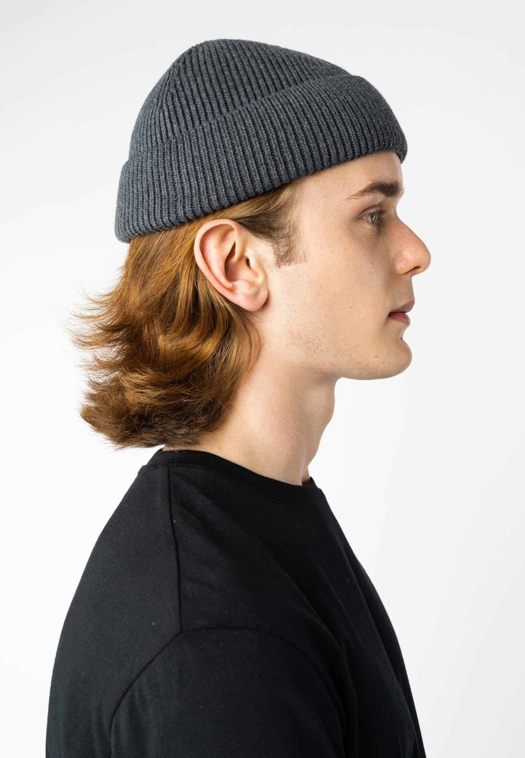 MELA Strickmütze Kurze Rippstrick Mütze Style RAFI