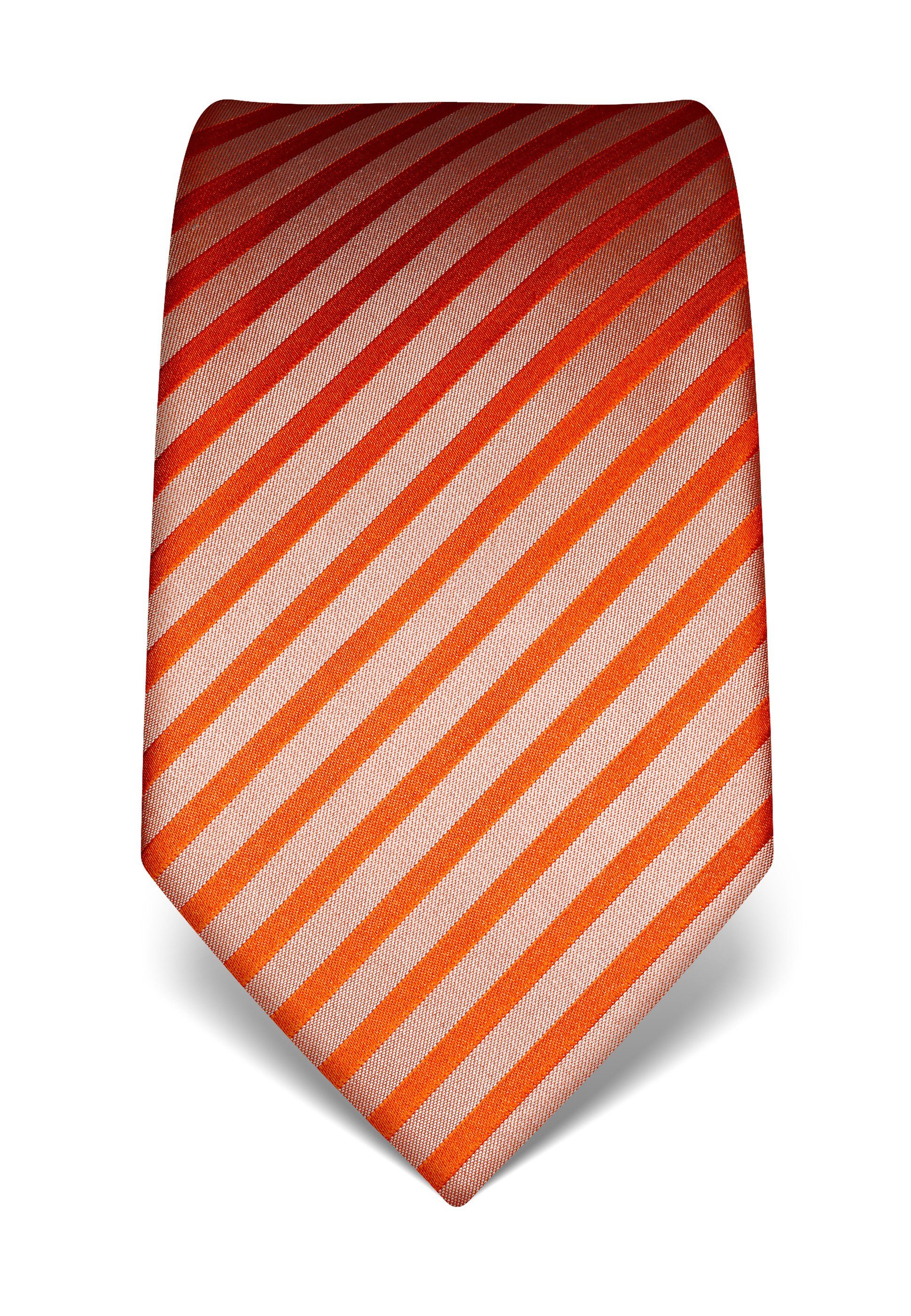 Vincenzo Boretti Krawatte gestreift orange
