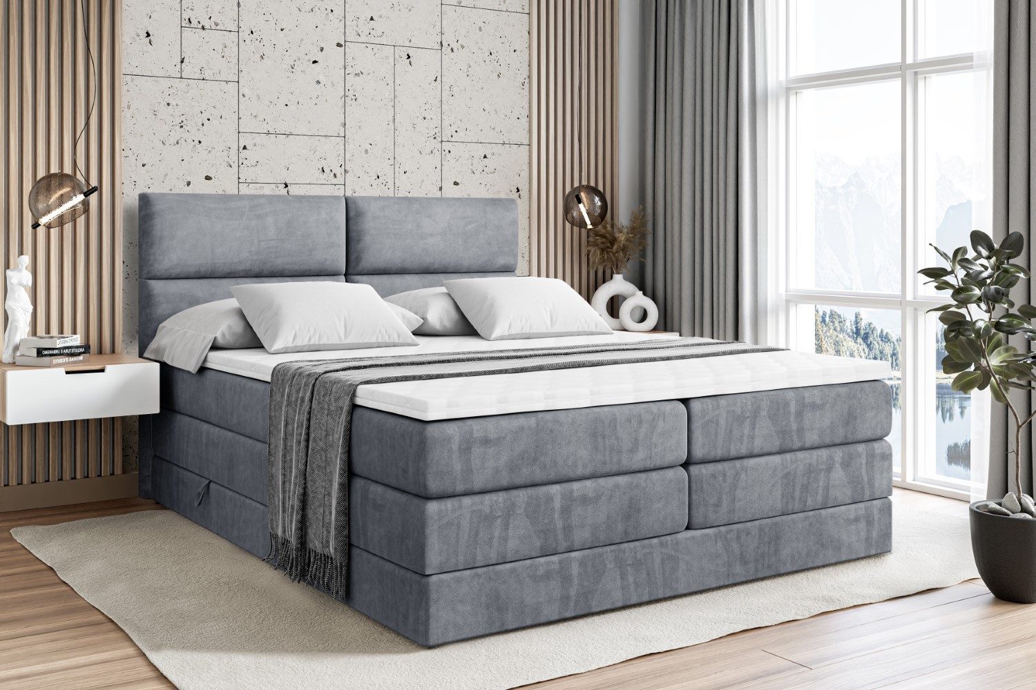 ALTDECOR Boxspringbett BOXI3 KING (Multipocket-Matratze H4, günstig online kaufen