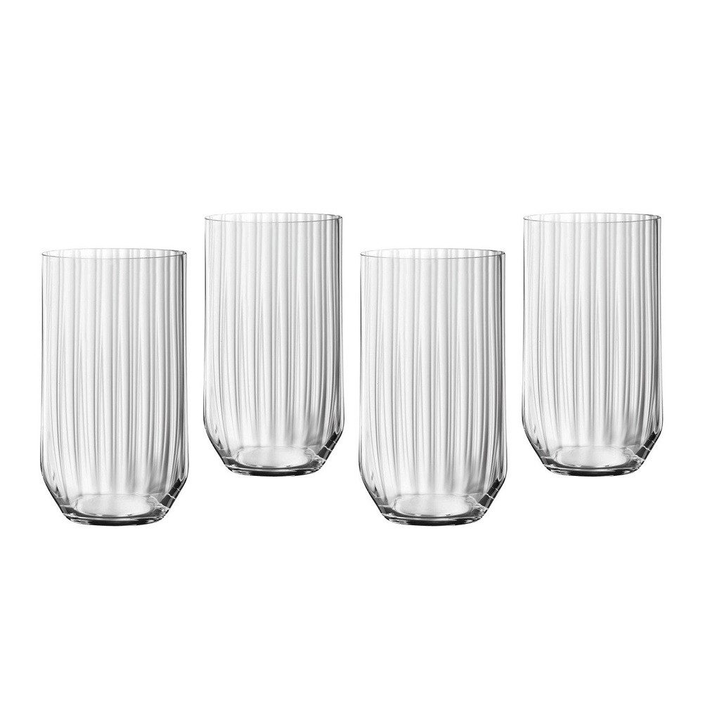 SPIEGELAU Longdrinkglas Spiegelau Linear Longdrinkglas 445 ml 4er Set, Glas