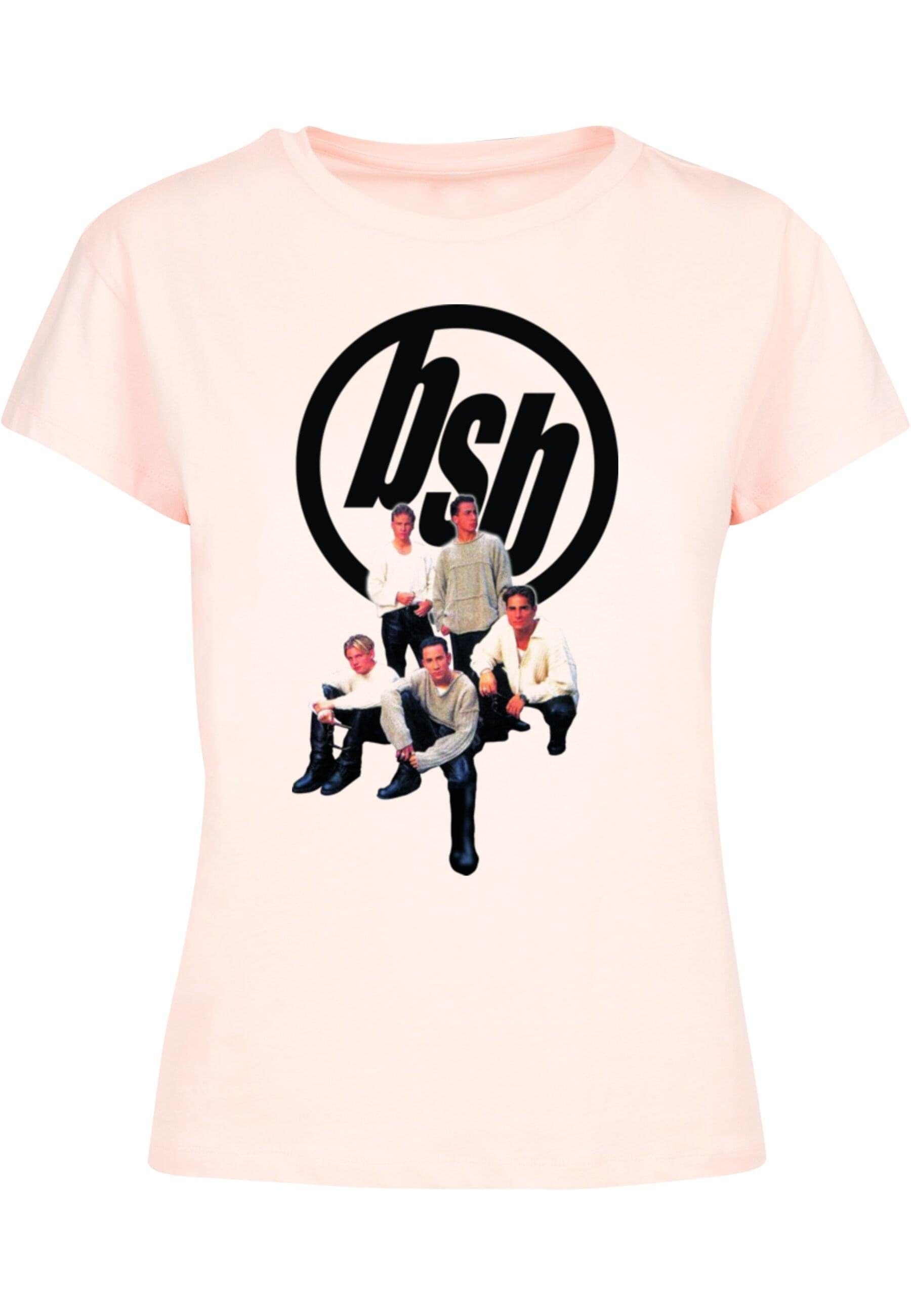 Merchcode T-Shirt Damen Ladies Backstreet Boys - Vintage Logo Box Tee (1-tlg) pink
