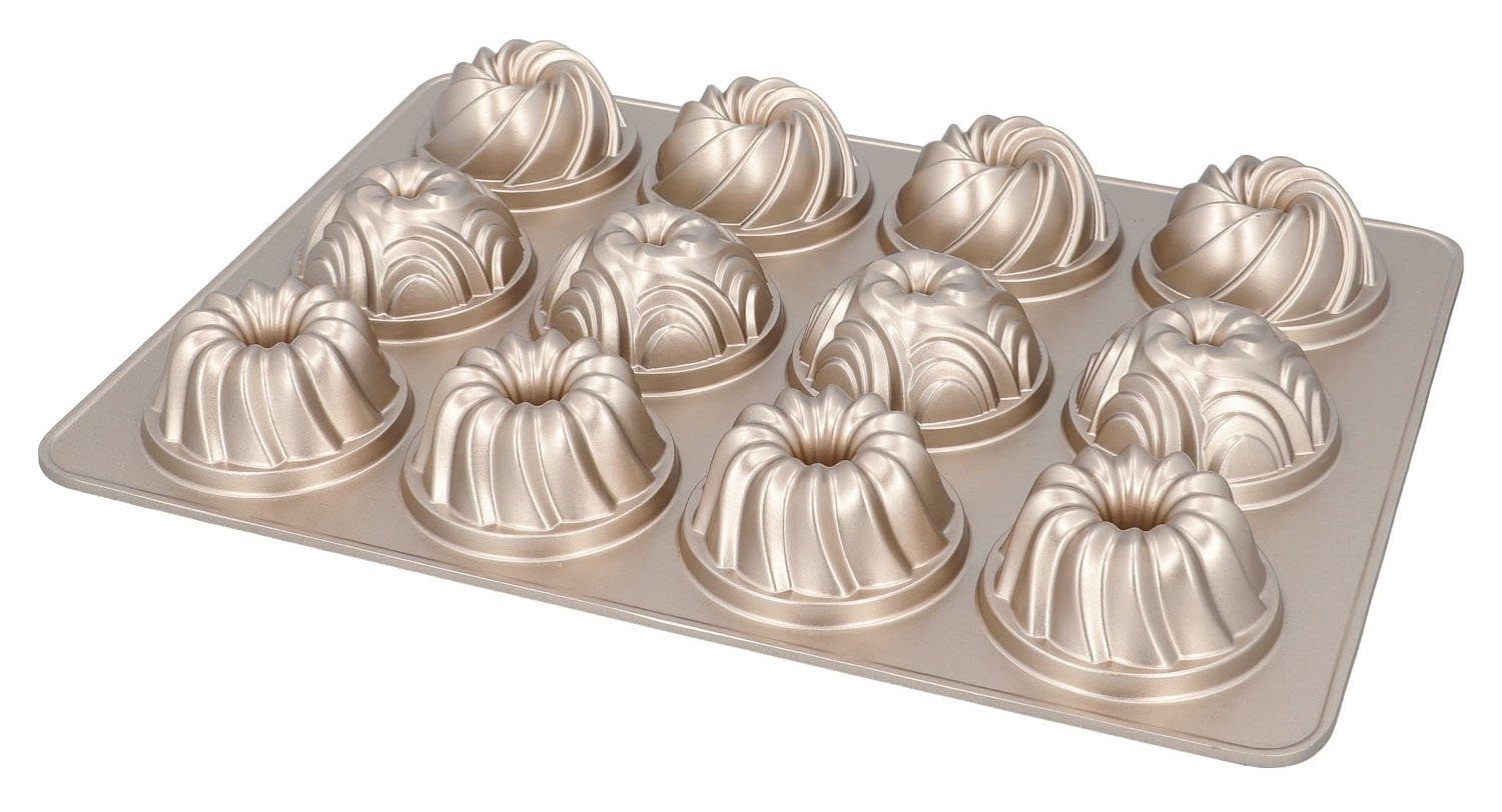 Birkmann Gugelhupfform CONTOURA, B 39,5 x T 28,5 cm, Grau, (1-tlg), Aluminiumguss, antihaftbeschichtet