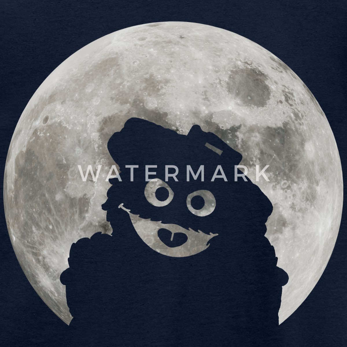 Spreadshirt T-Shirt Sesamstraße Oskar In Einer Vollmondnacht Kinder T-Shirt (1-tlg)