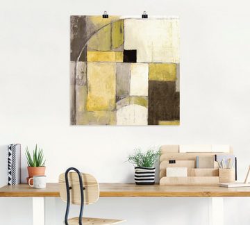 Artland Wandbild Gelb-Grauer Übergang, Muster (1 St), als Leinwandbild, Poster in verschied. Größen