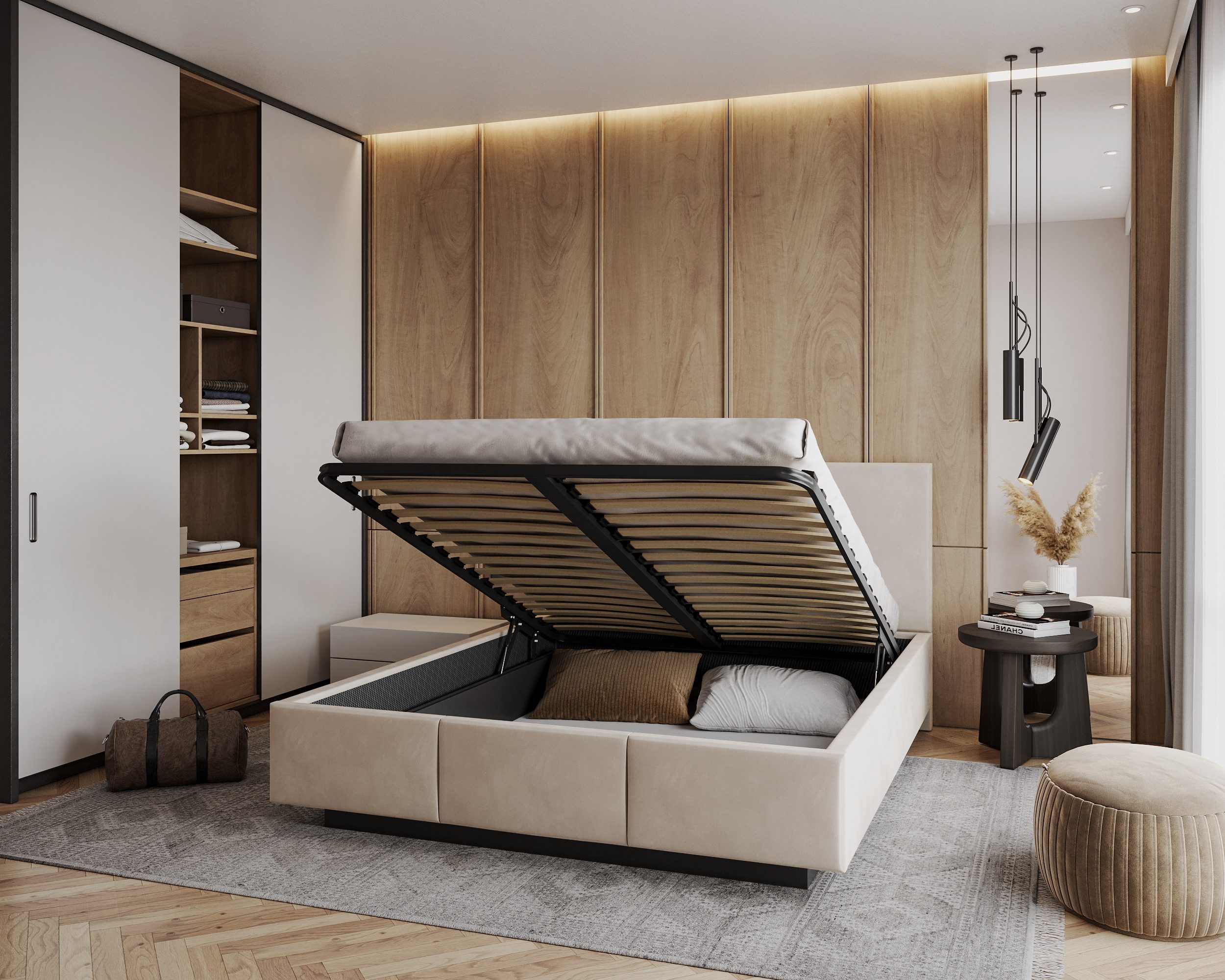 thematys Polsterbett Stauraumbett mit Bettkasten 90x200, 120x200, 140x200, günstig online kaufen