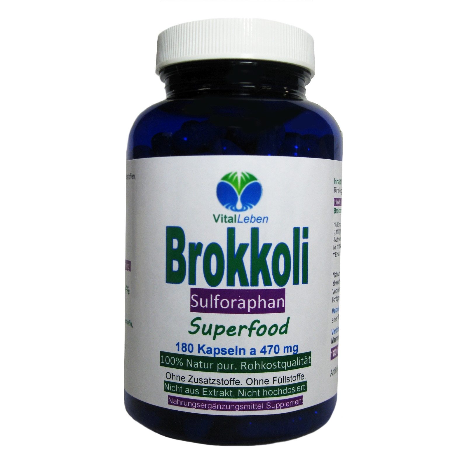 Brokkoli Broccoli Antioxidantien & Vitamine OHNE Zusatzsttoffe Kapseln