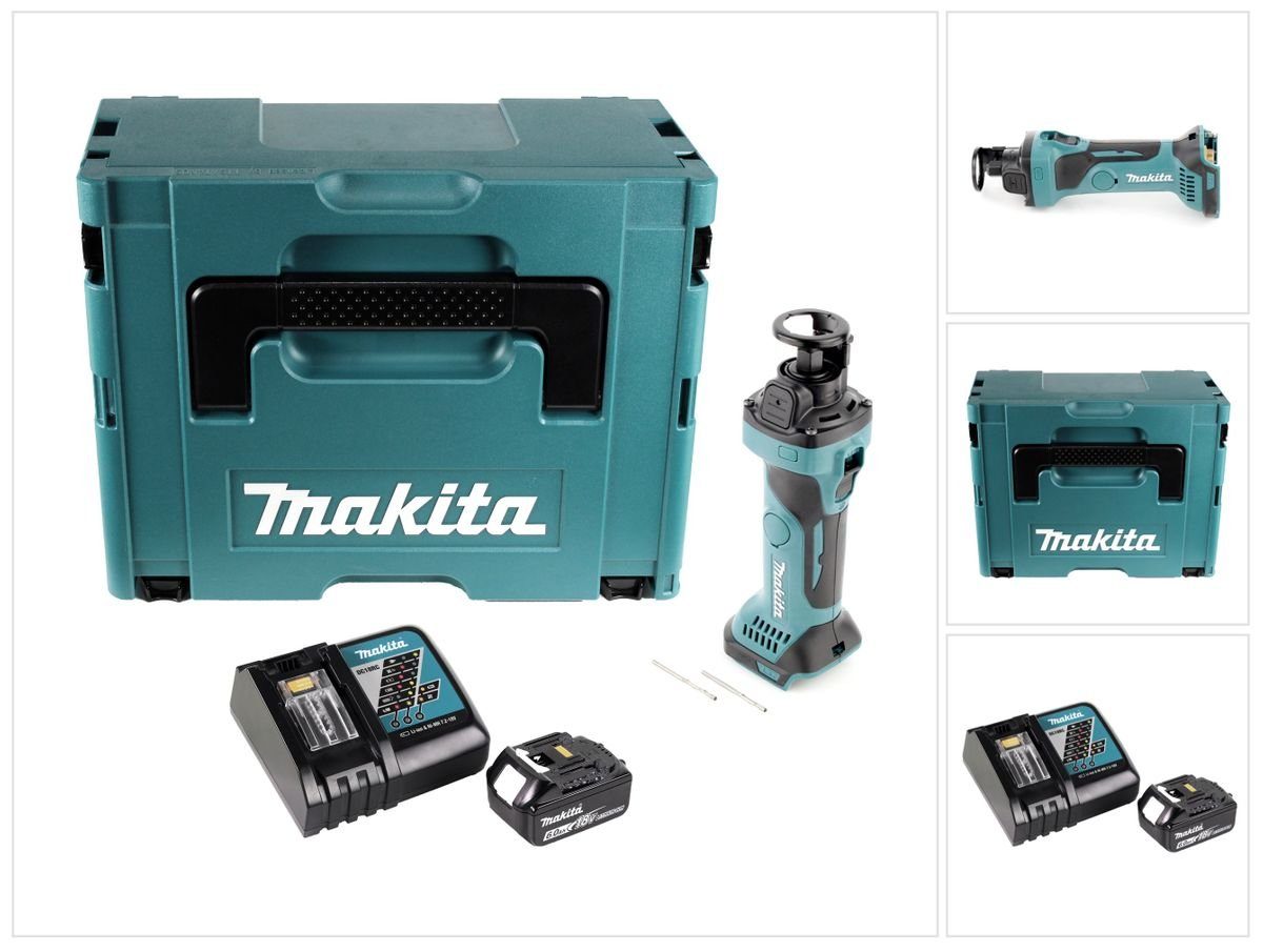 Makita Akku-Universalschere DCO 180 RG1J Akku Rotationsschneider 18 V 30.000 U/min + 1x Akku 6,0